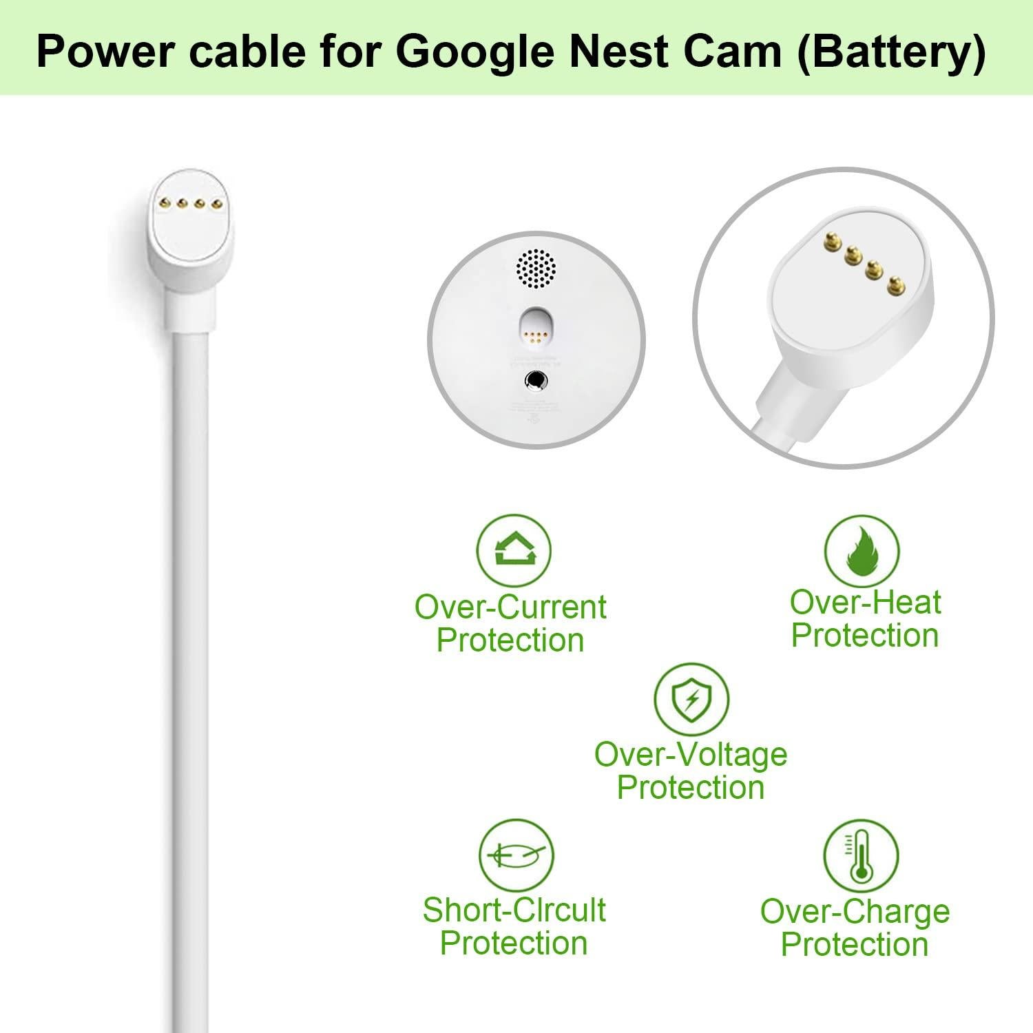 Cable de carga 10 m iMahDirect para Google Nest Cam