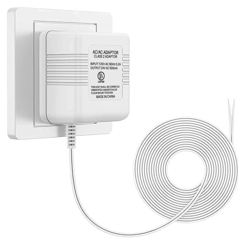 Transformador de Timbre Ingers 24V 500mA 8m Cable