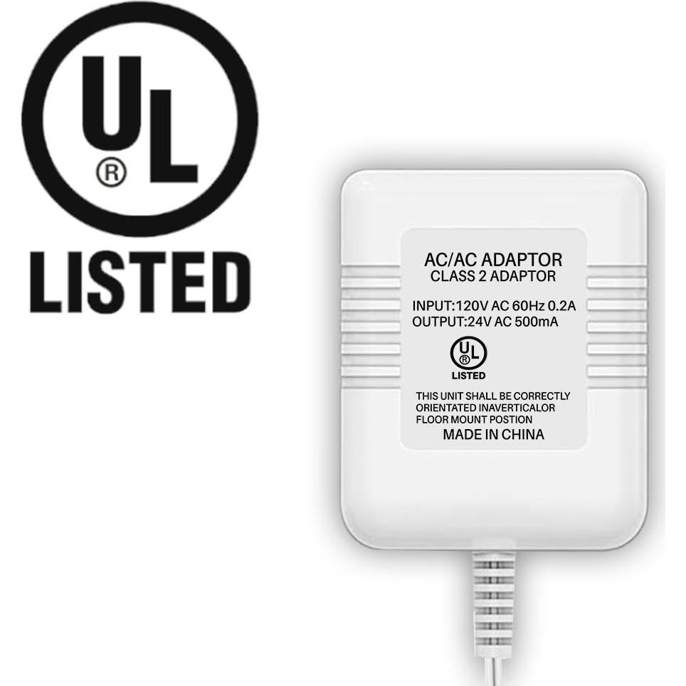 Transformador de Timbre Ingers 24V 500mA 8m Cable