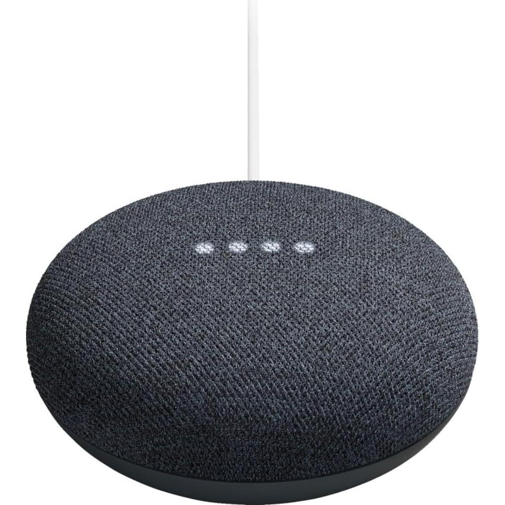 Google Nest Mini 2nd Gen Smart Speaker – Latin American Version with Spanish Packaging – US Compatible – Auto-Adjusts Language to User's Locale, Charcoal