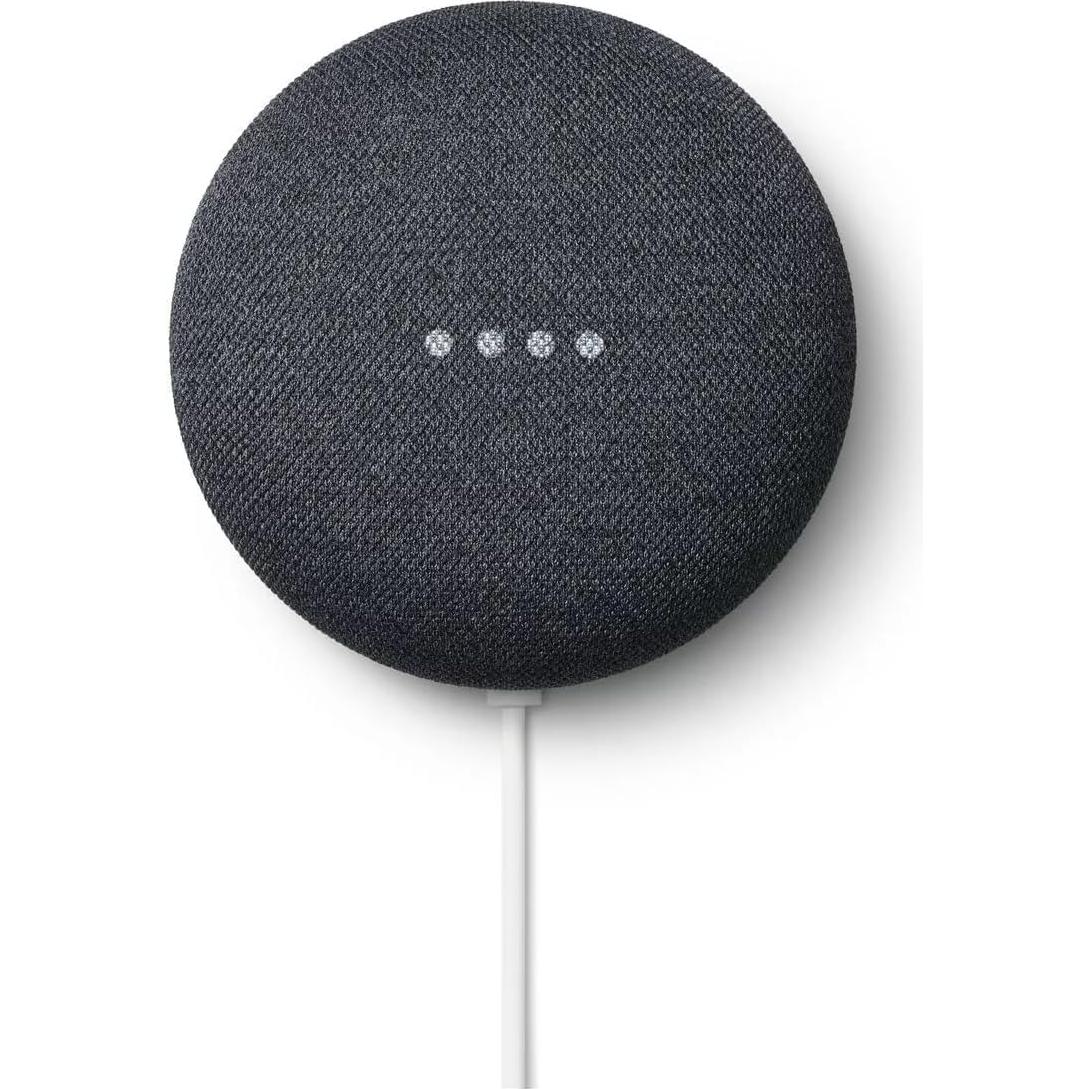 Google Nest Mini 2nd Gen Smart Speaker – Latin American Version with Spanish Packaging – US Compatible – Auto-Adjusts Language to User's Locale, Charcoal