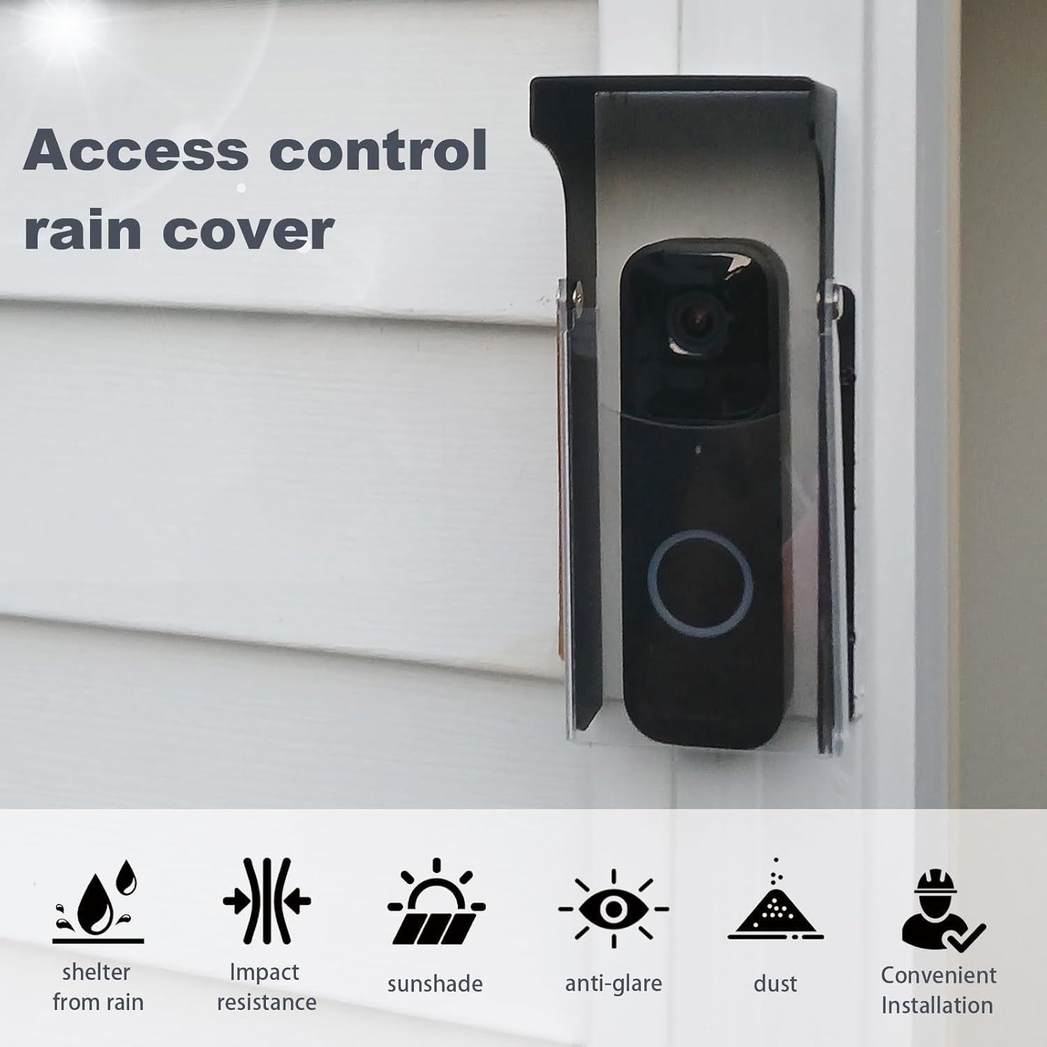 Cubierta de Lluvia RIAN COVER para Timbre Negro - Impermeable