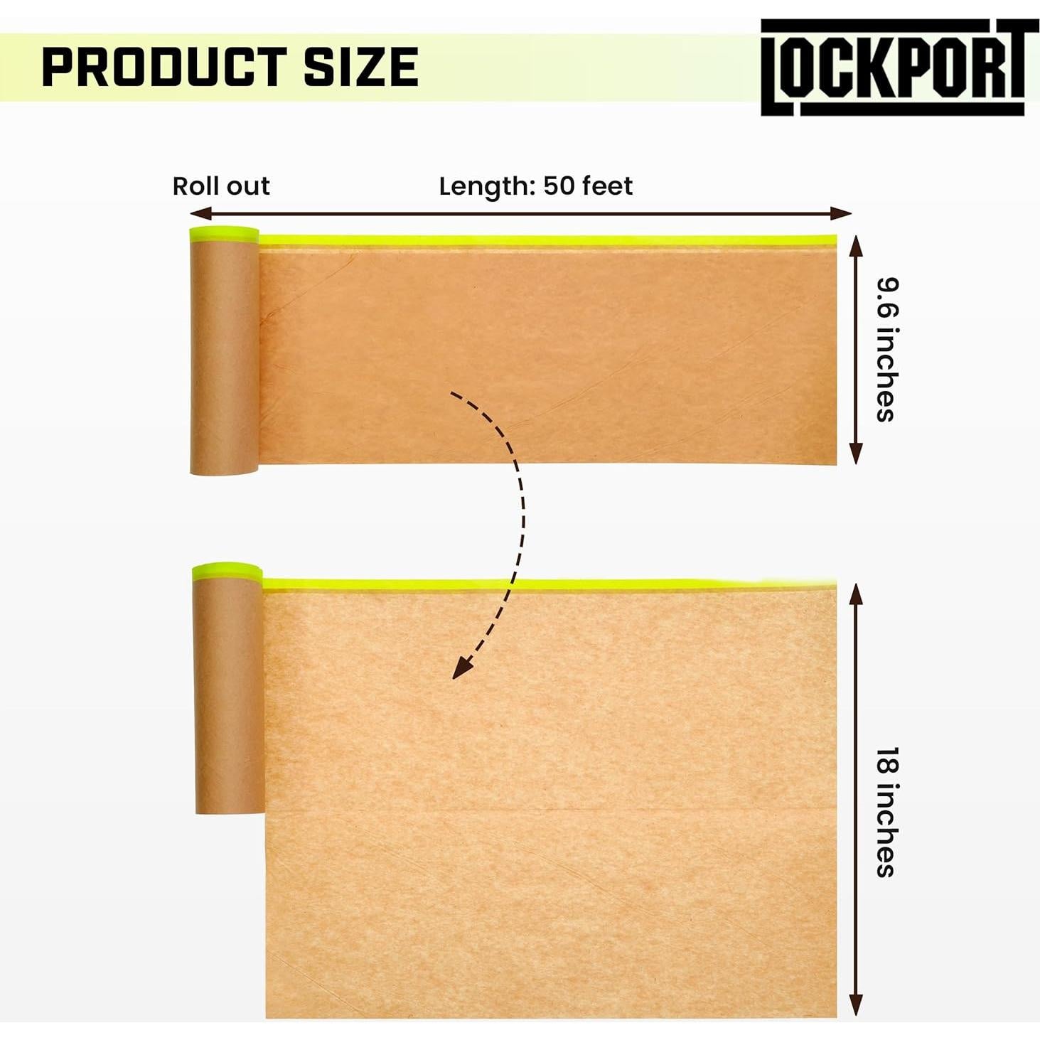 Cinta de Pintura Pre-Cinta Lockport 45,72 cm x 15,24 m - 4 Paquetes