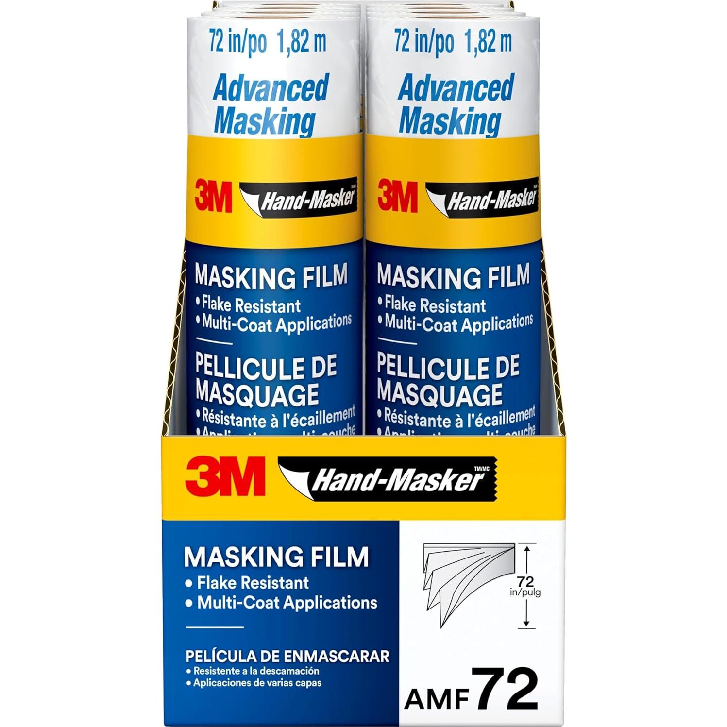 Película Enmascarar 3M AMF72, 8 Rollos, 1.83m x 27.43m