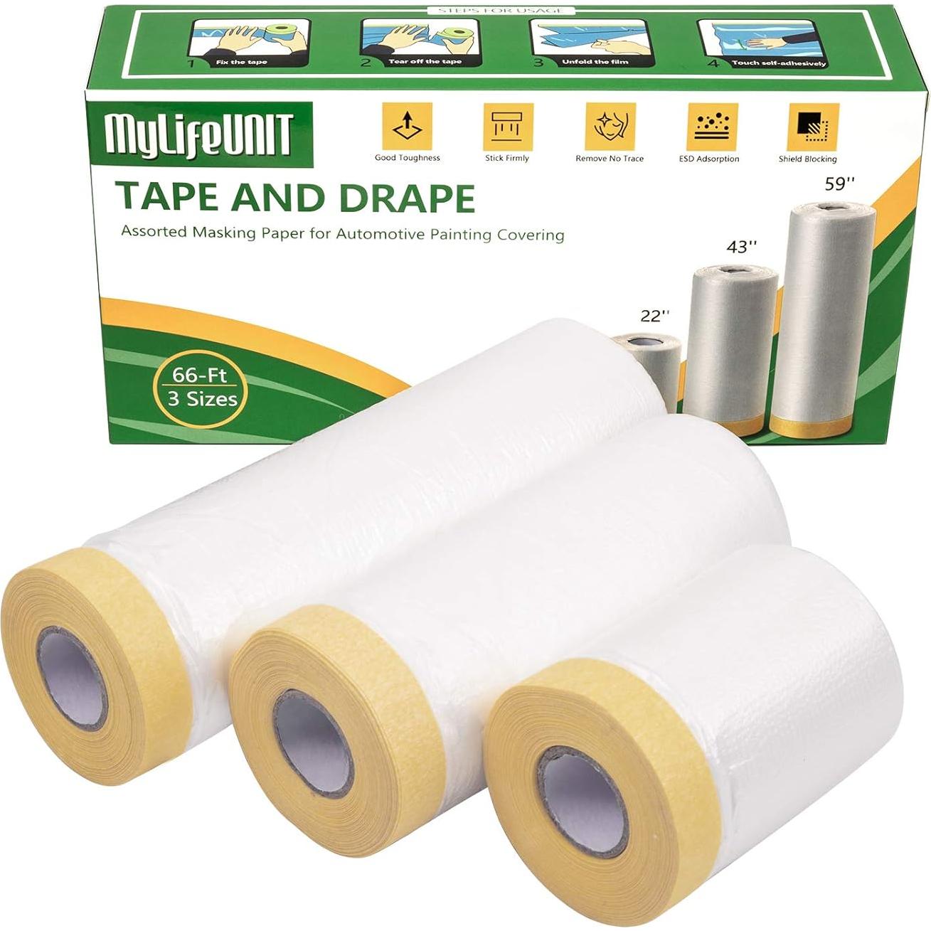 Cinta y Cortina de Enmascarar MyLifeUNIT 3 Tamaños 20m