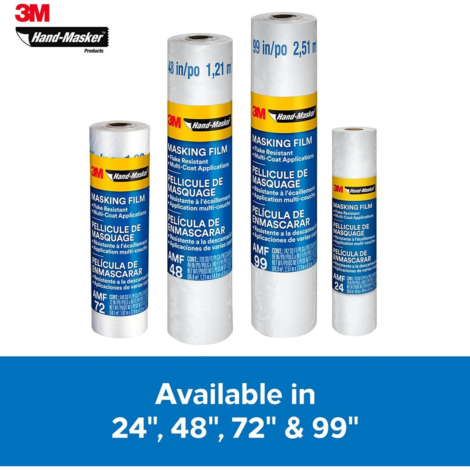 Película de Enmascarar 3M Hand Masker 121.92 cm x 54.86 m, 8 Rollos