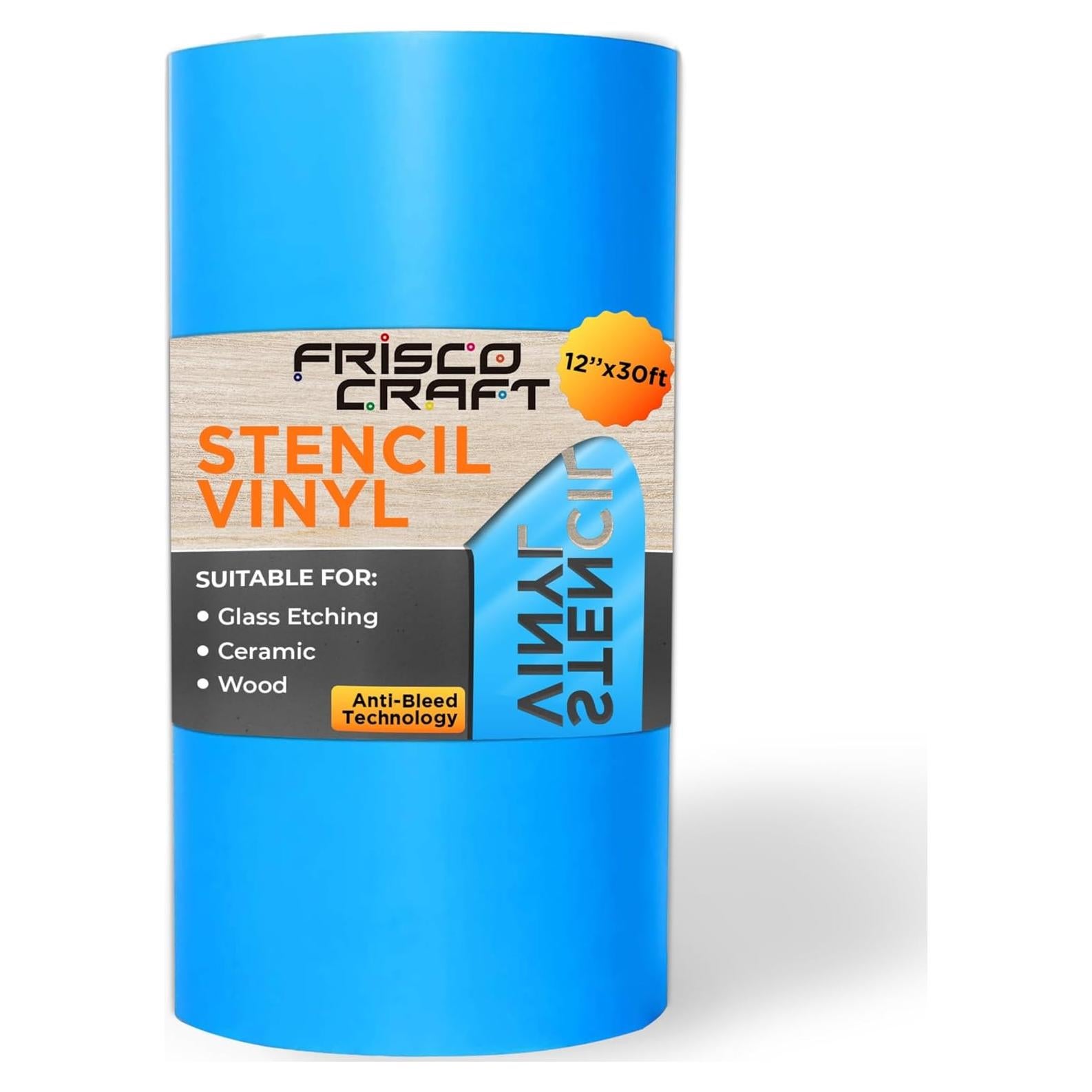 Vinilo para Plantillas Frisco Craft 30 pies Azul Removible