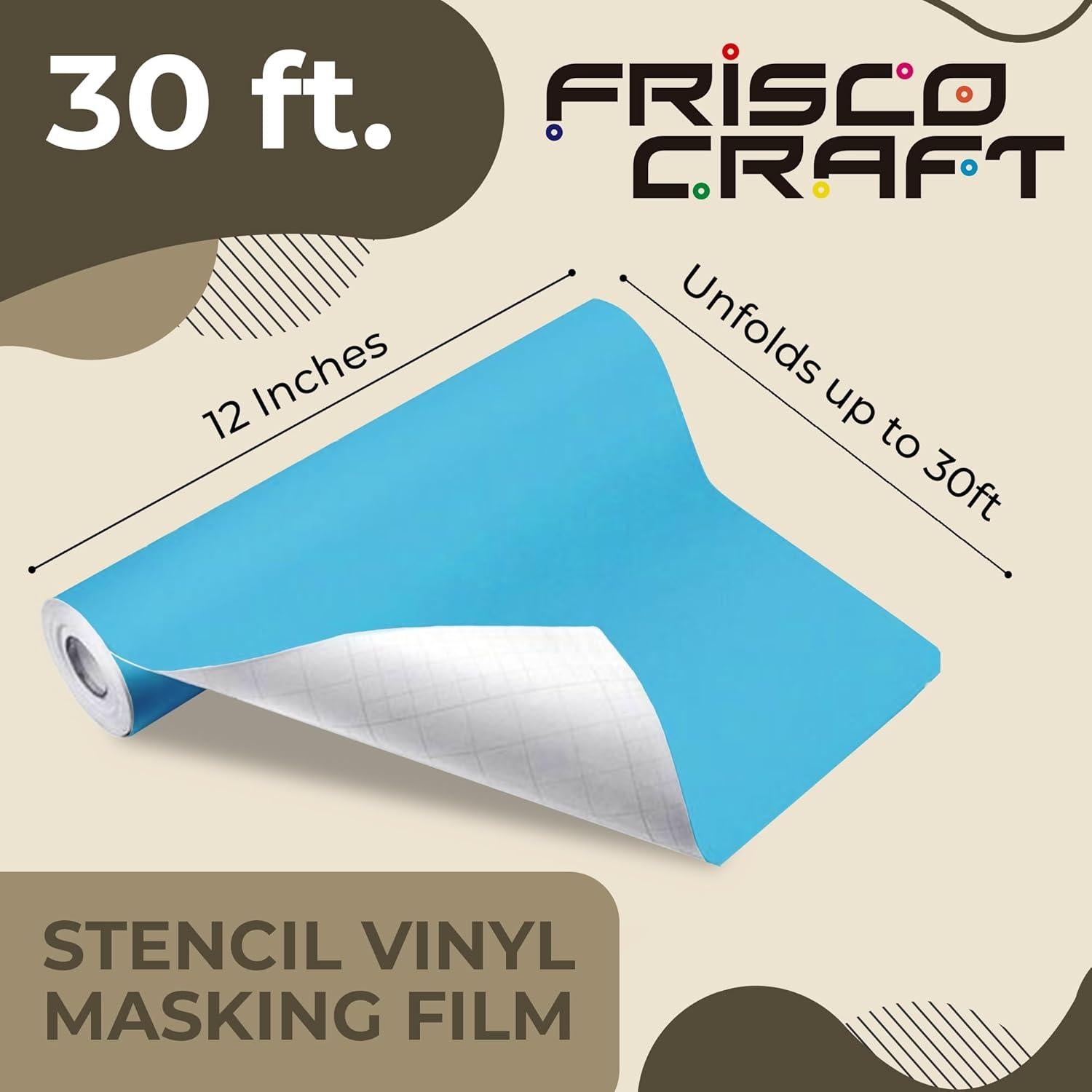 Vinilo para Plantillas Frisco Craft 30 pies Azul Removible
