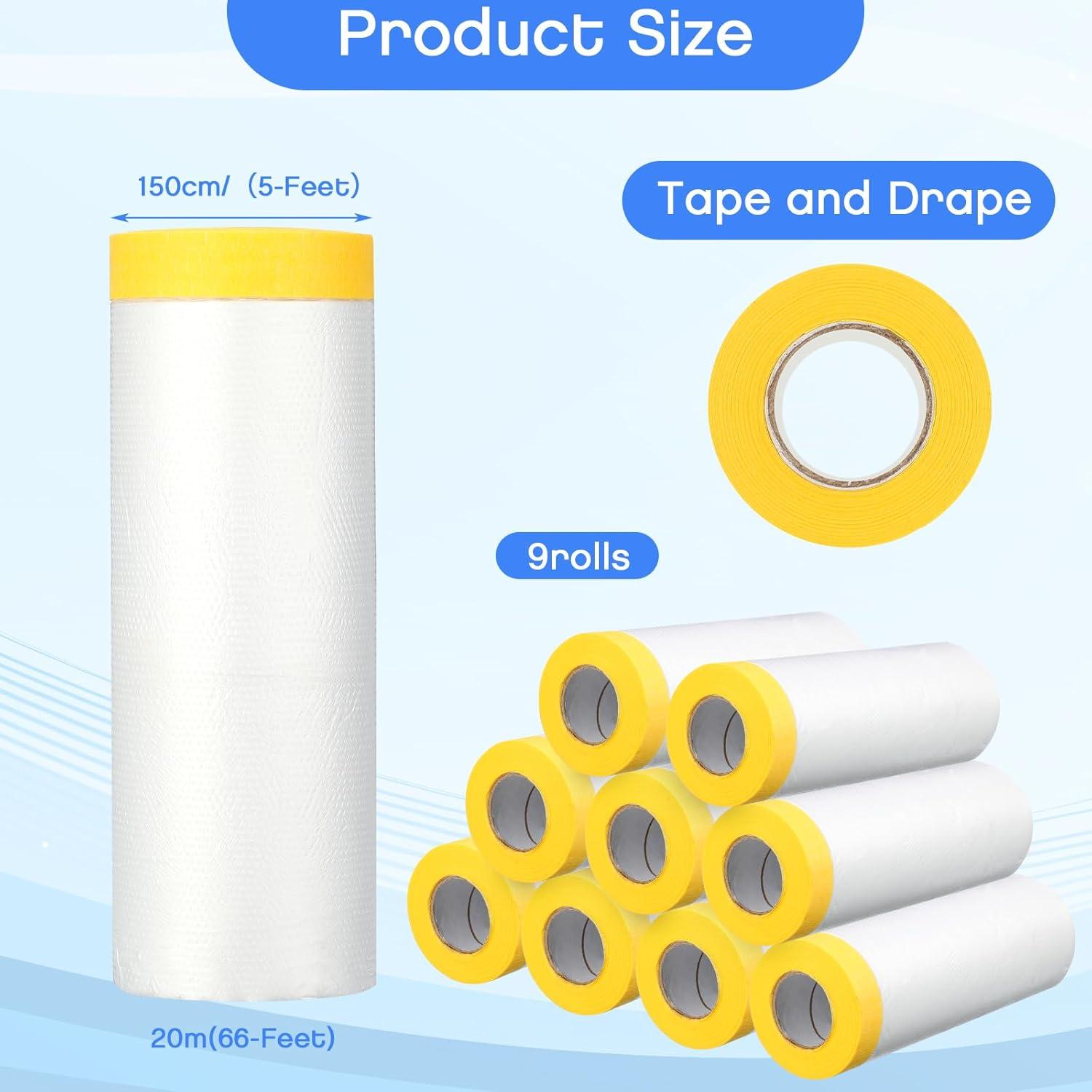 Cinta de Enmascarar Seajan 9 Rollos 1,52 m x 19,81 m Blanca