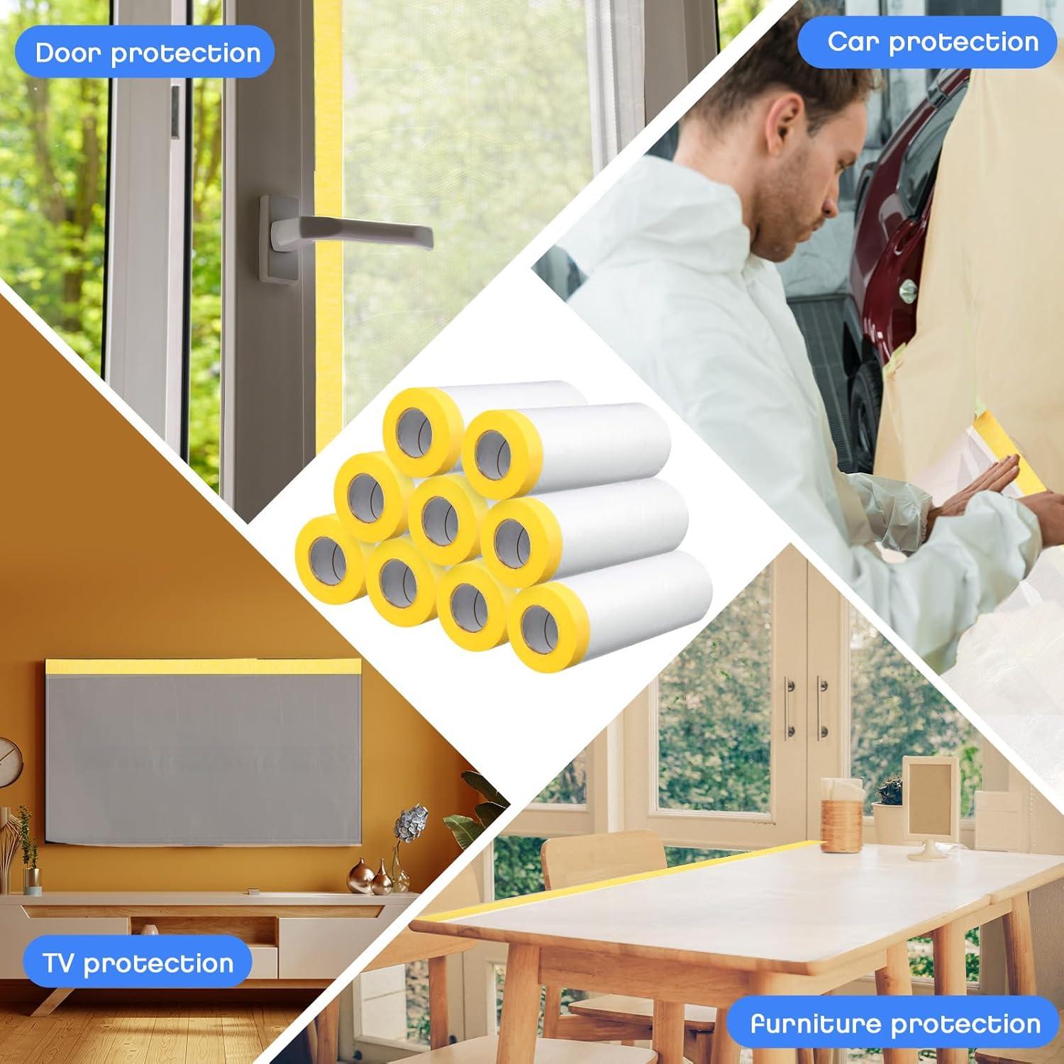 Cinta de Enmascarar Seajan 9 Rollos 1,52 m x 19,81 m Blanca