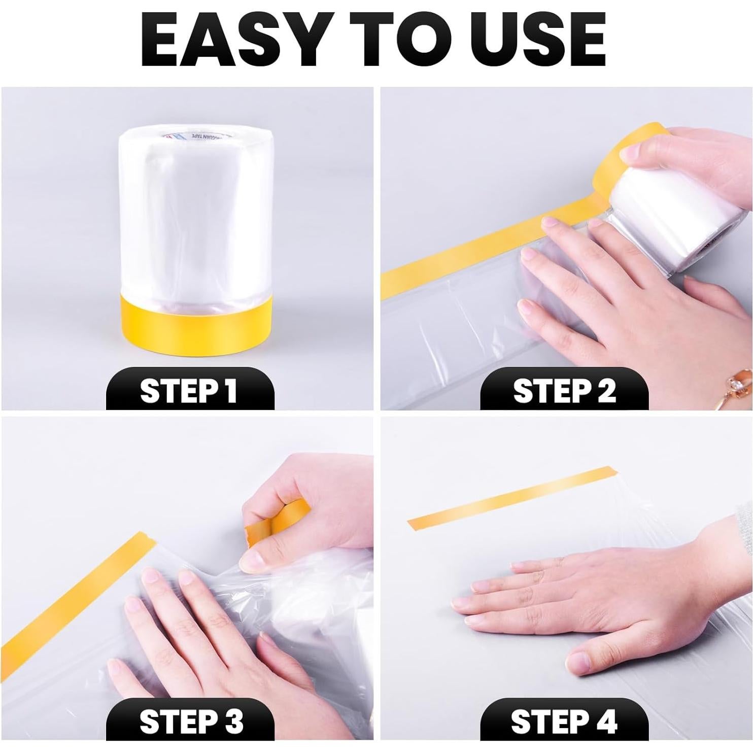 Cinta de Enmascarar ADHES 22cm x 30m - 3 Rollos Sin Residuo