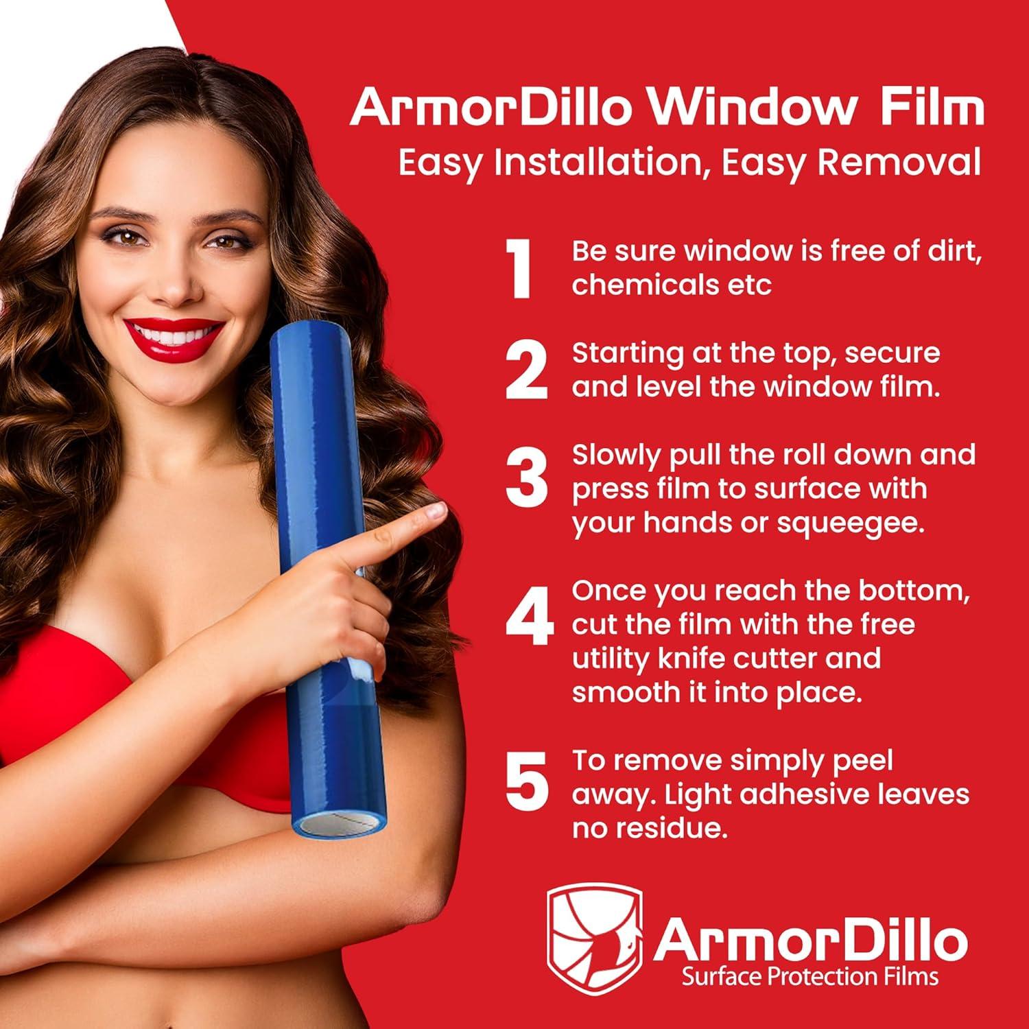Film Protector de Ventana ArmorDillo Azul 30,48x60,96m UV 45días
