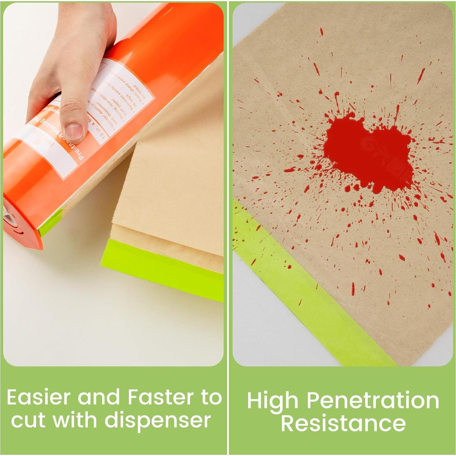 Papel de Enmascarar Pre-Adhesivo Tangibay 30.48 cm x 20.12 m