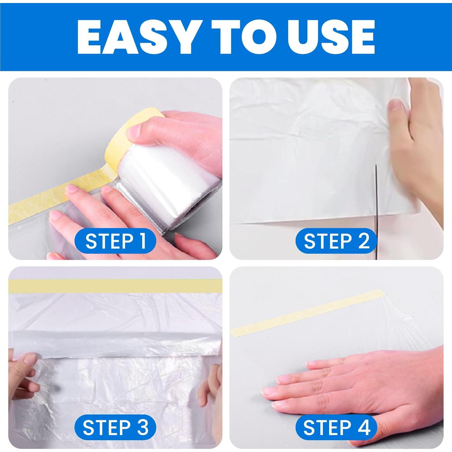 Película de Enmascarar TAPEBEAR 550 mm x 20 m 3 Rollos