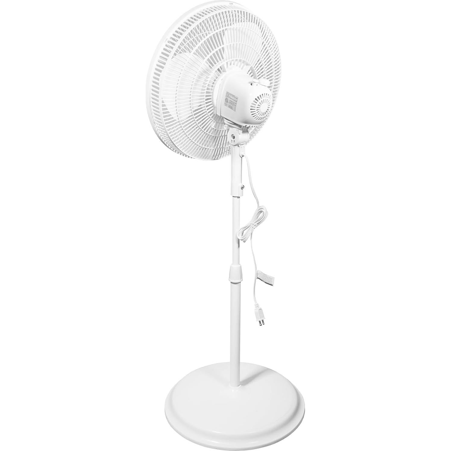 Ventilador de pie HomePointe 16" Oscilante 3 Velocidades Blanco