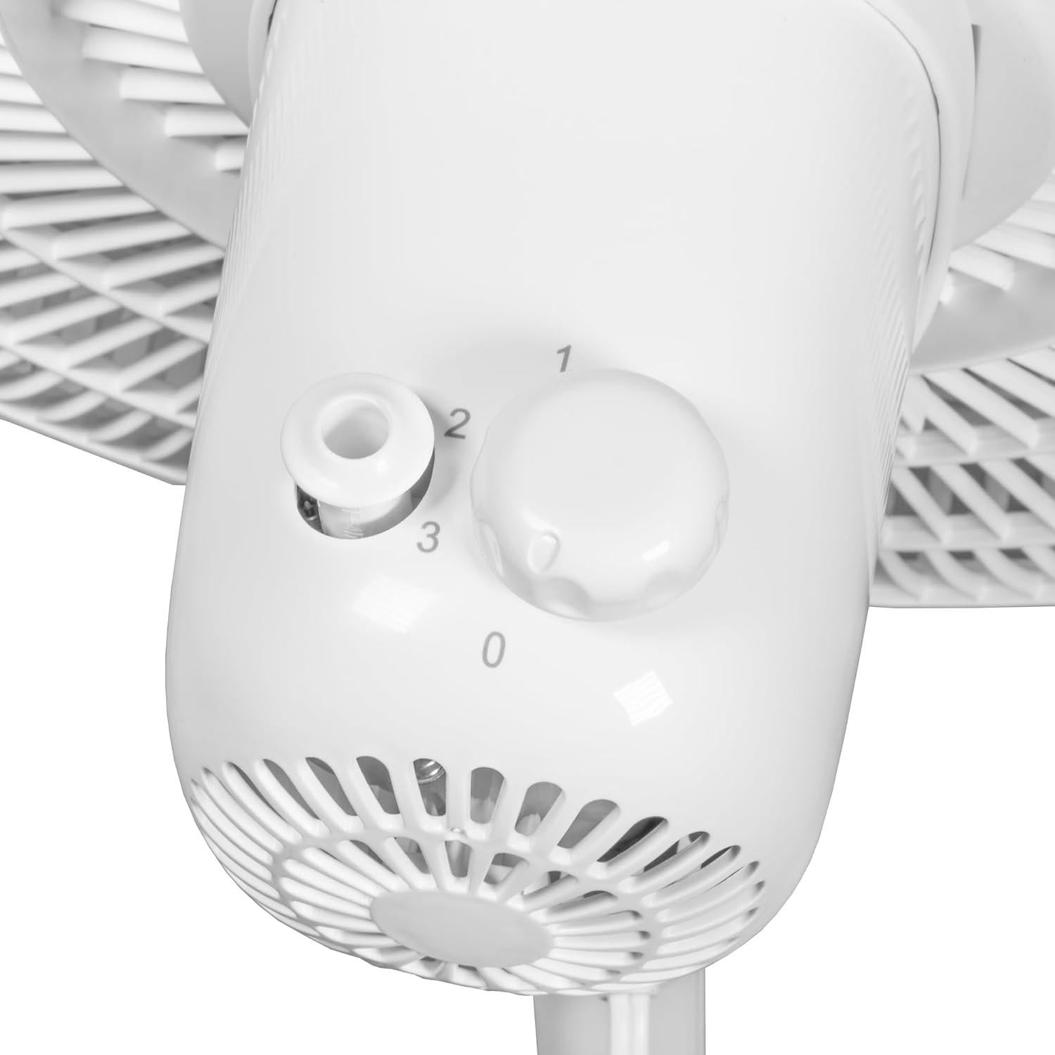Ventilador de pie HomePointe 16" Oscilante 3 Velocidades Blanco