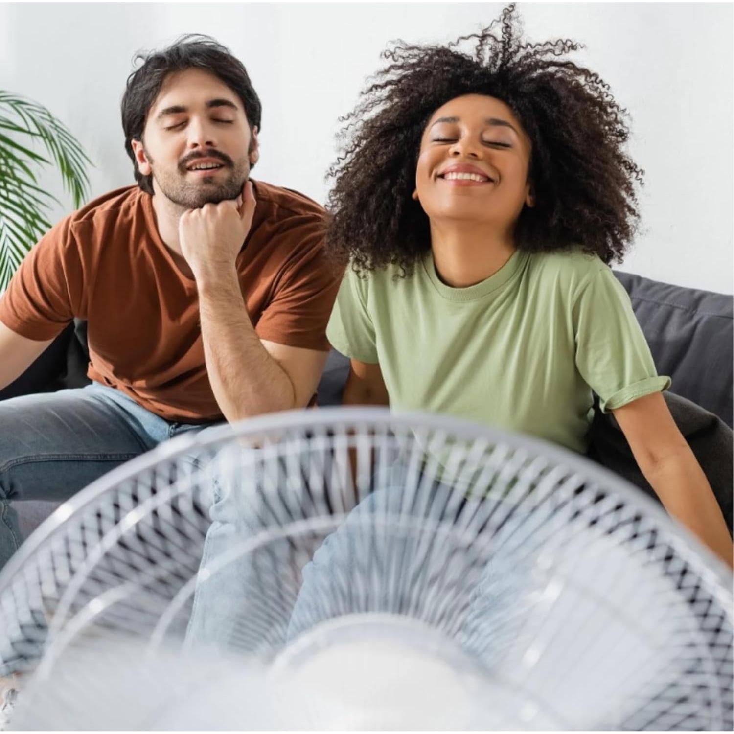 Ventilador de pie HomePointe 16" Oscilante 3 Velocidades Blanco