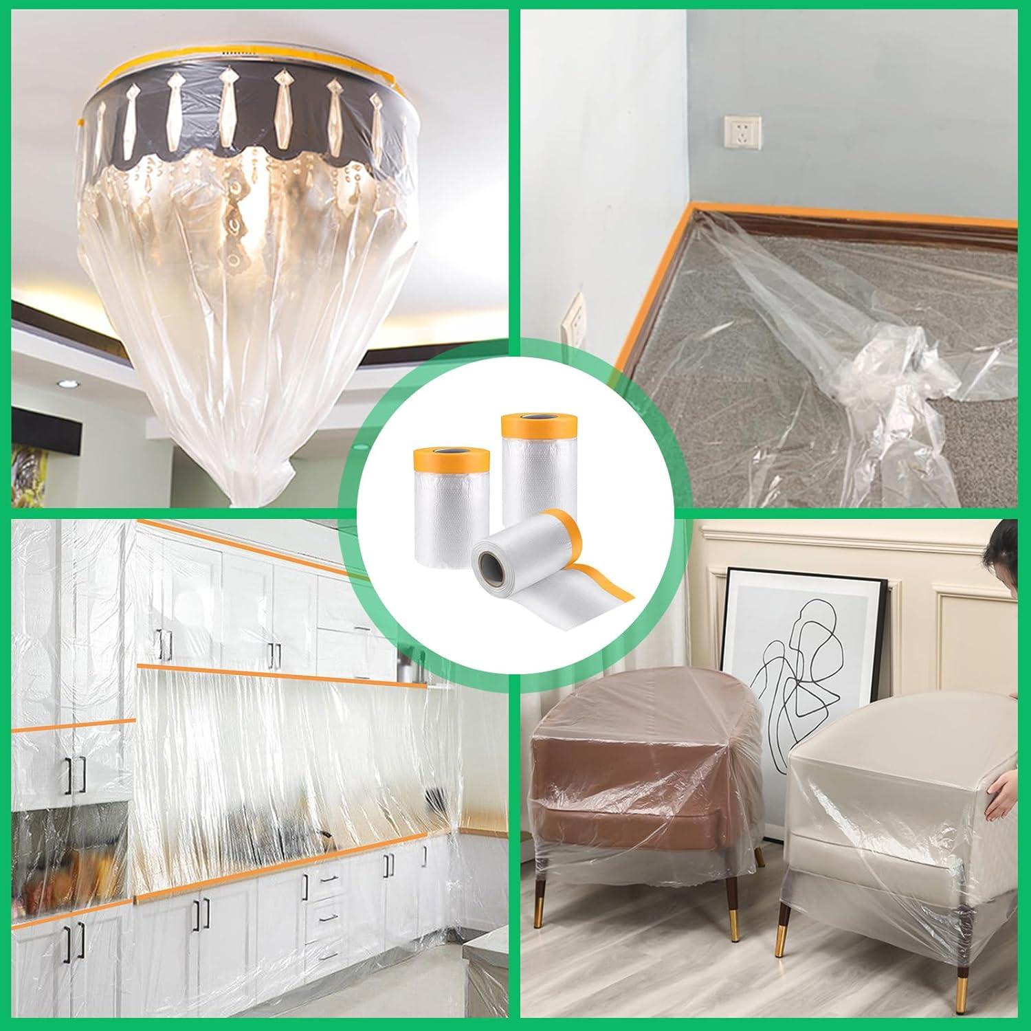 Paquete de 6 rollos de cinta KUANVE 0.55x20m pre-adhesiva