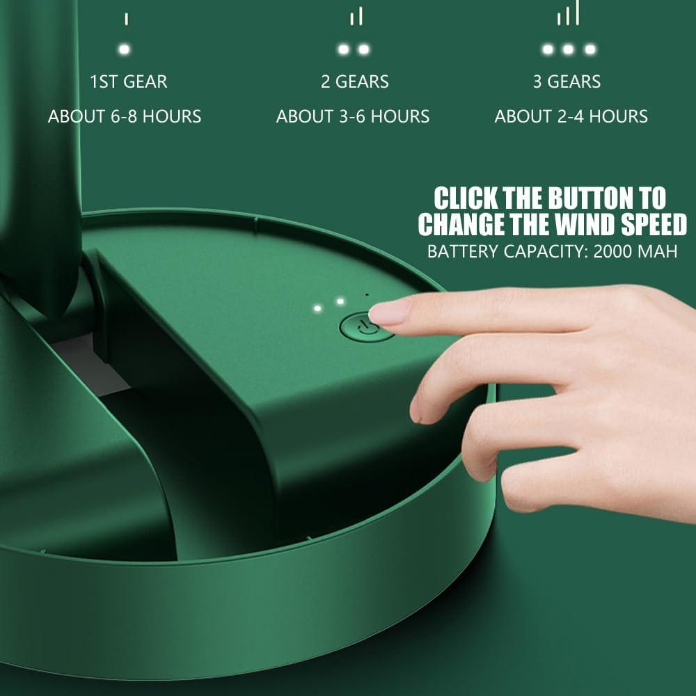 Ventilador Plegable Portátil LIHUACHEN USB 2000mAh 3 Velocidades