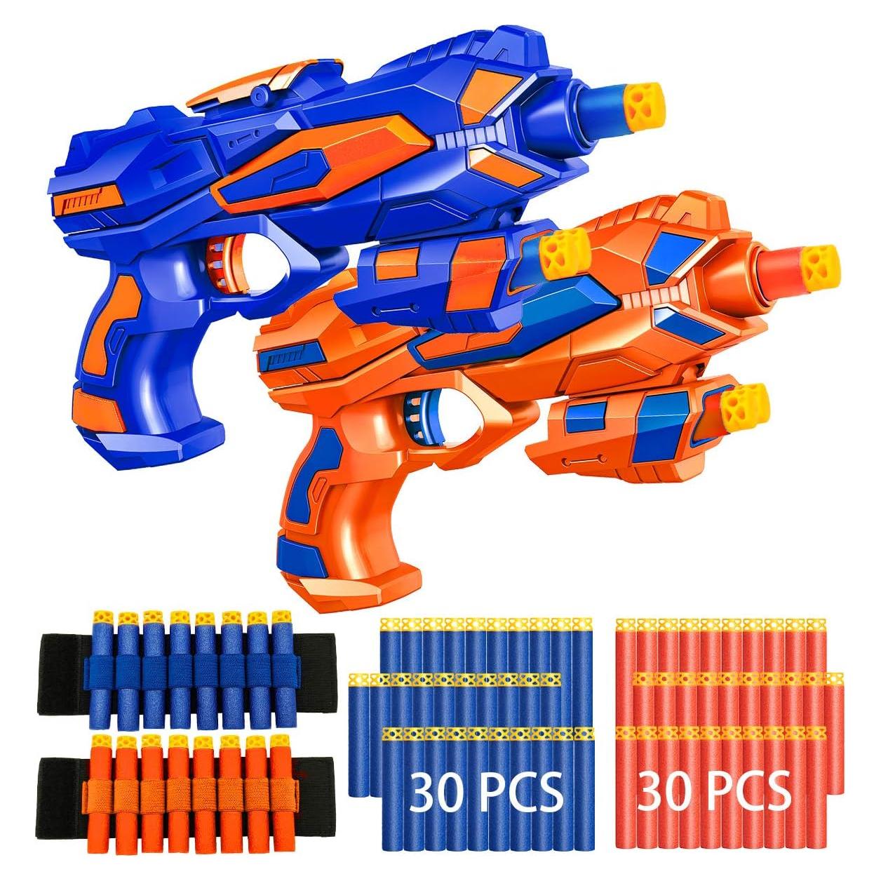 Paquete 2 Pistolas Blaster Banvih con 60 Dardos y Muñequera