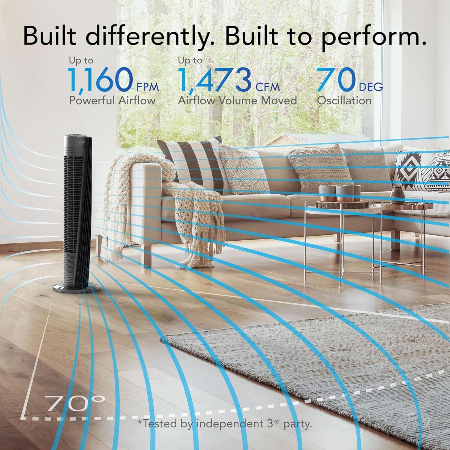 Ventilador de Torre Vornado OSC84 Oscilante 70W Negro