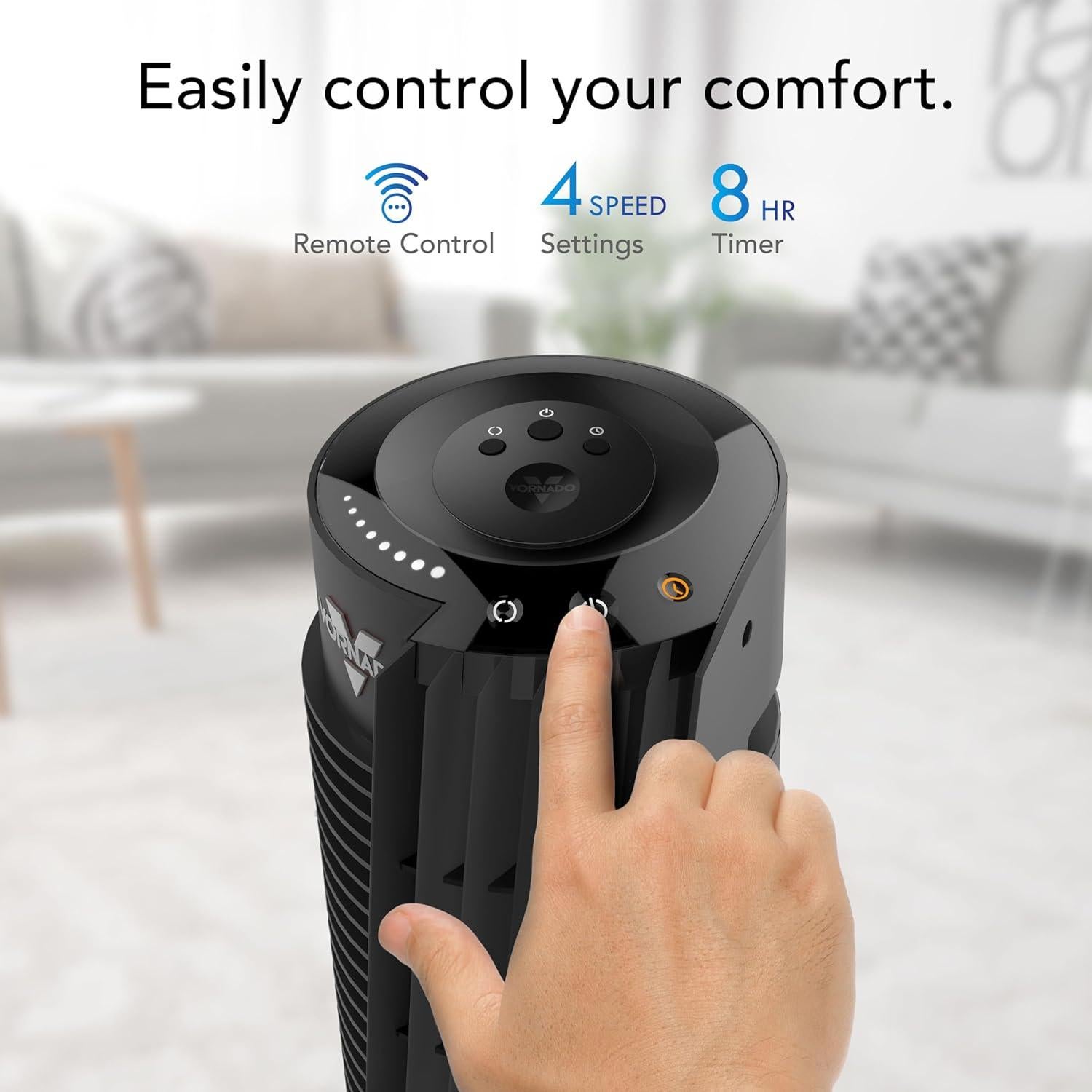 Ventilador de Torre Vornado OSC84 Oscilante 70W Negro