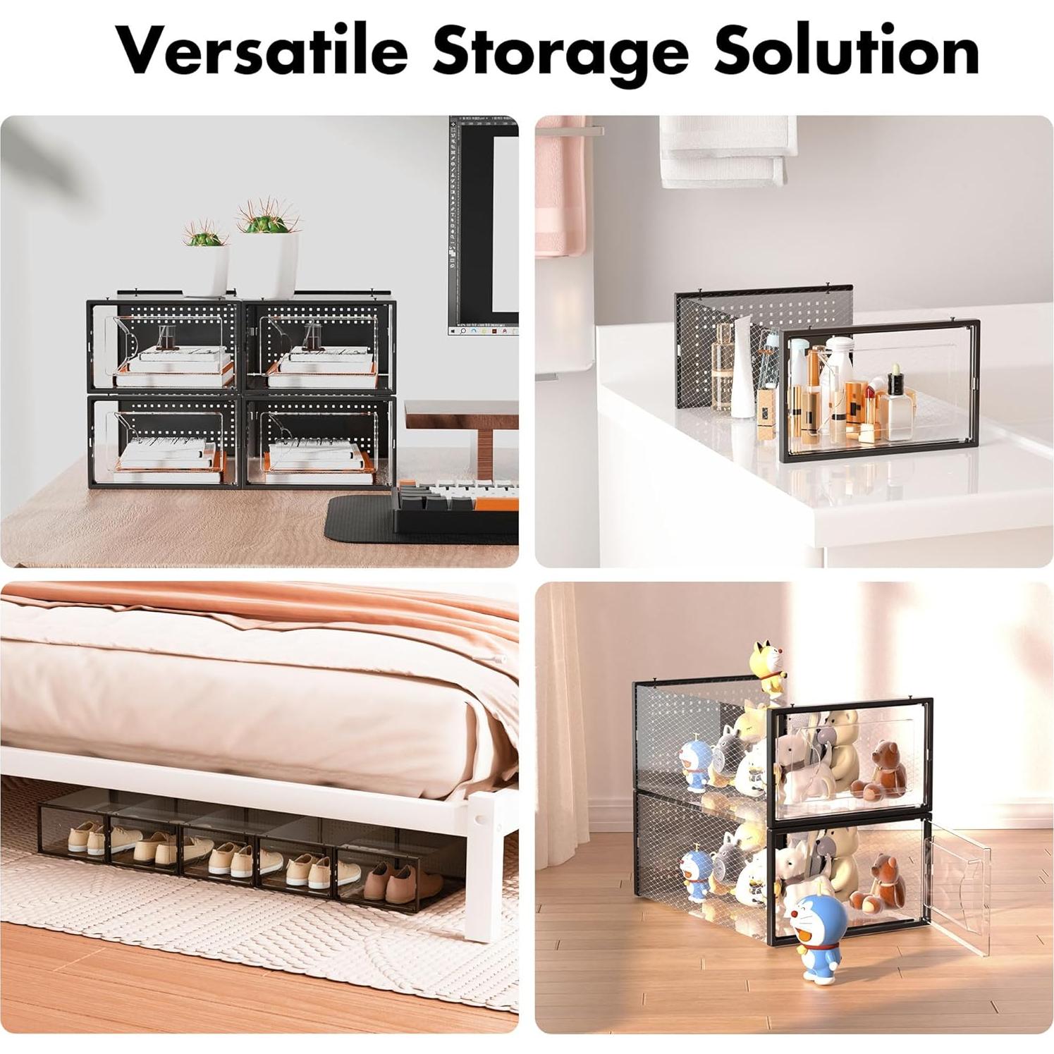 Organizador de Zapatos Foluck 15 Cajas Apilables Transparentes