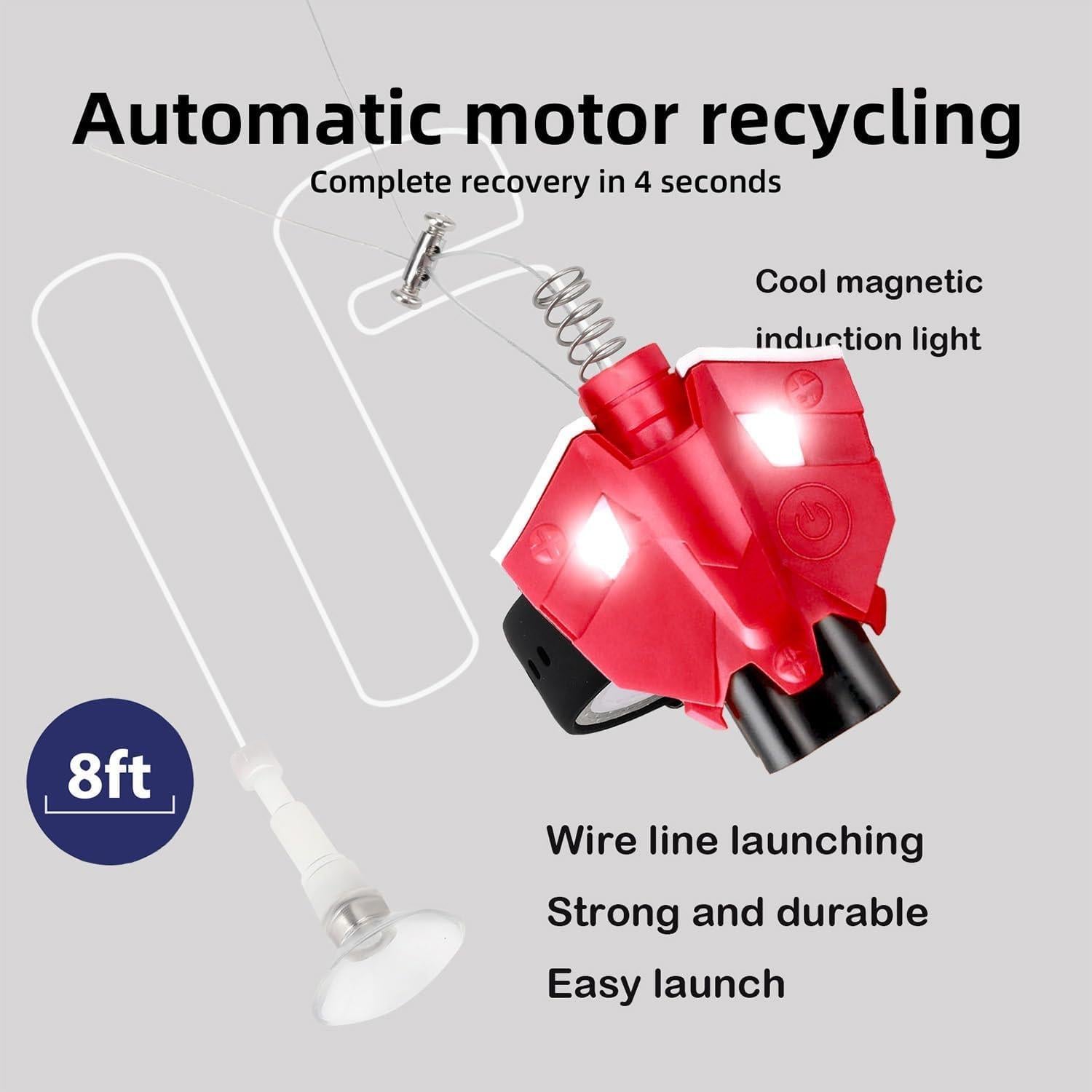 Lanzador de Telaraña Realista Rojo con Guantes y Luz