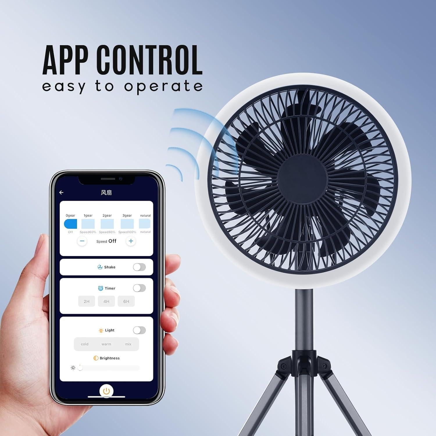 Ventilador de Camping Lixada 5 en 1 Recargable 15000mAh