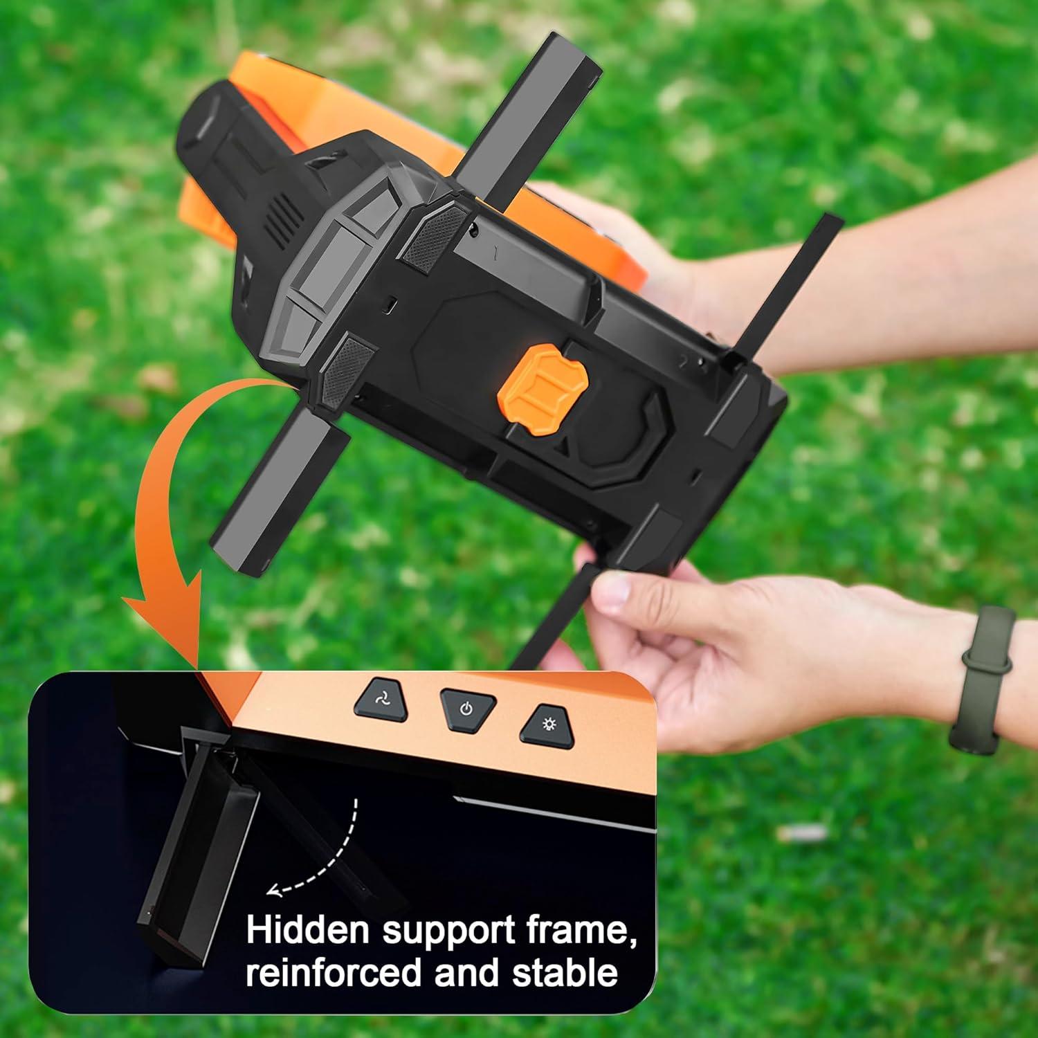 Ventilador Portátil JIYUEDK 16000mAh LED Ajustable 28-56cm