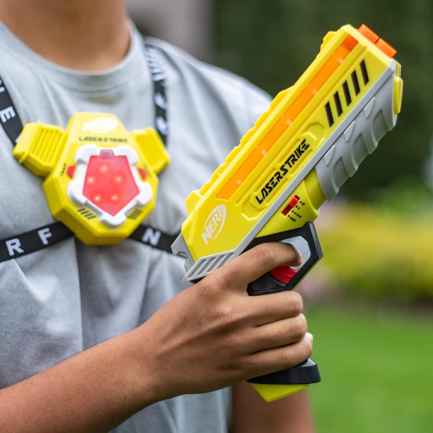 Juego de Laser Tag Nerf Laser Strike 4 Jugadores con Blasters