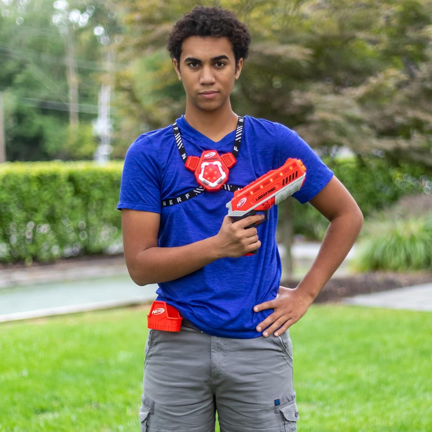 Juego de Laser Tag Nerf Laser Strike 4 Jugadores con Blasters