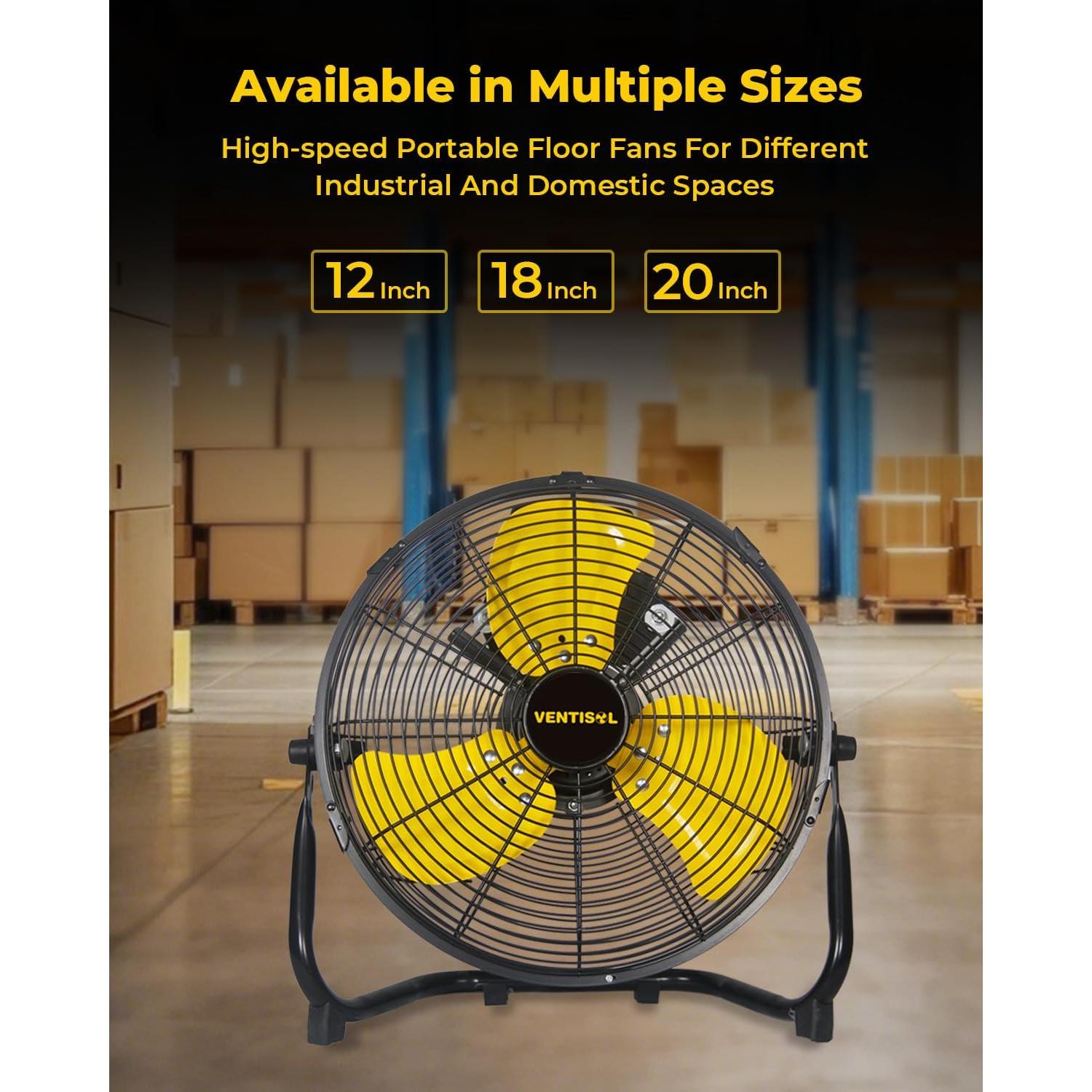 Ventilador de Piso VENTISOL 30.48 cm 3 Velocidades Metal