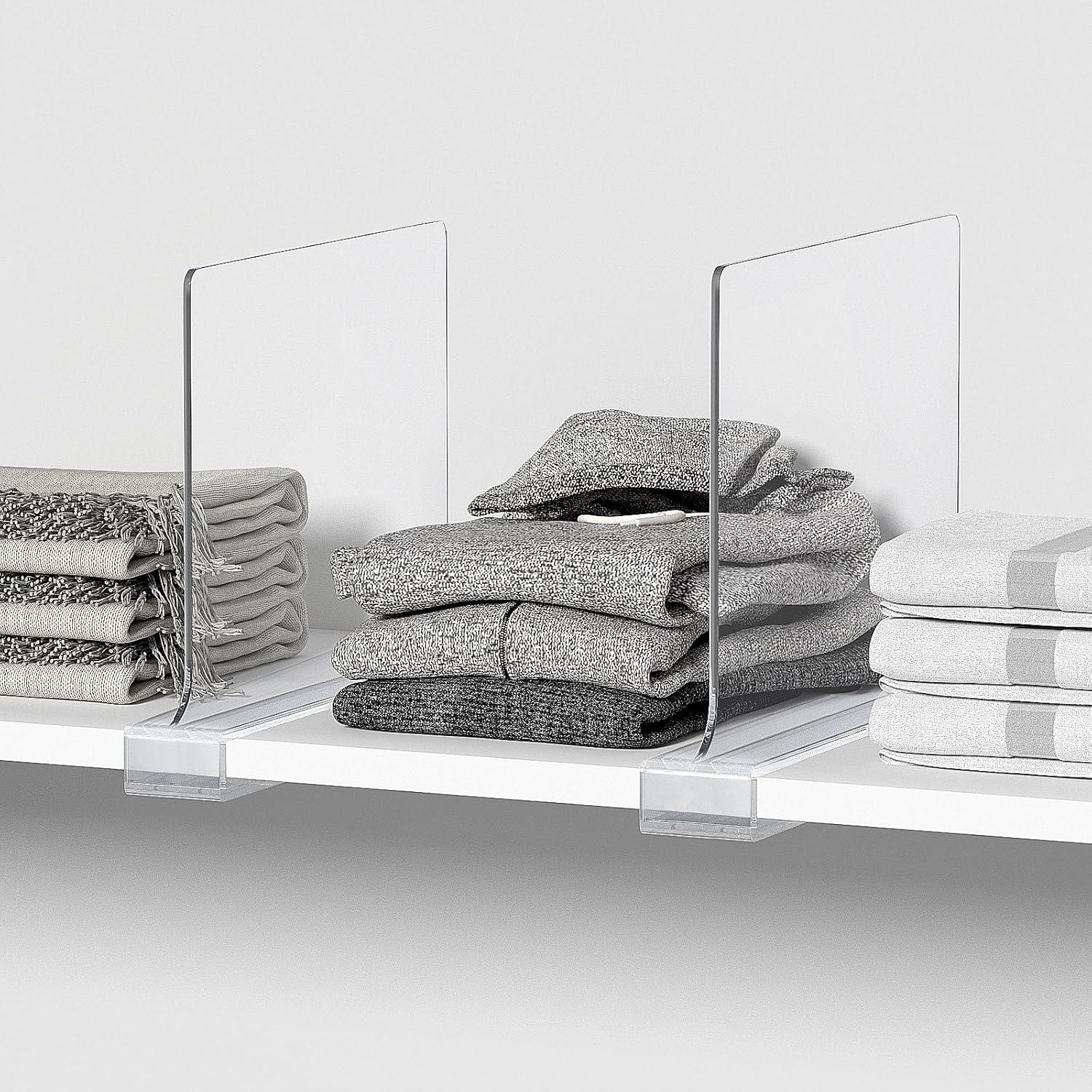 6 Divisores de Estante Acrílico Aolloa 29.72x23.37 cm