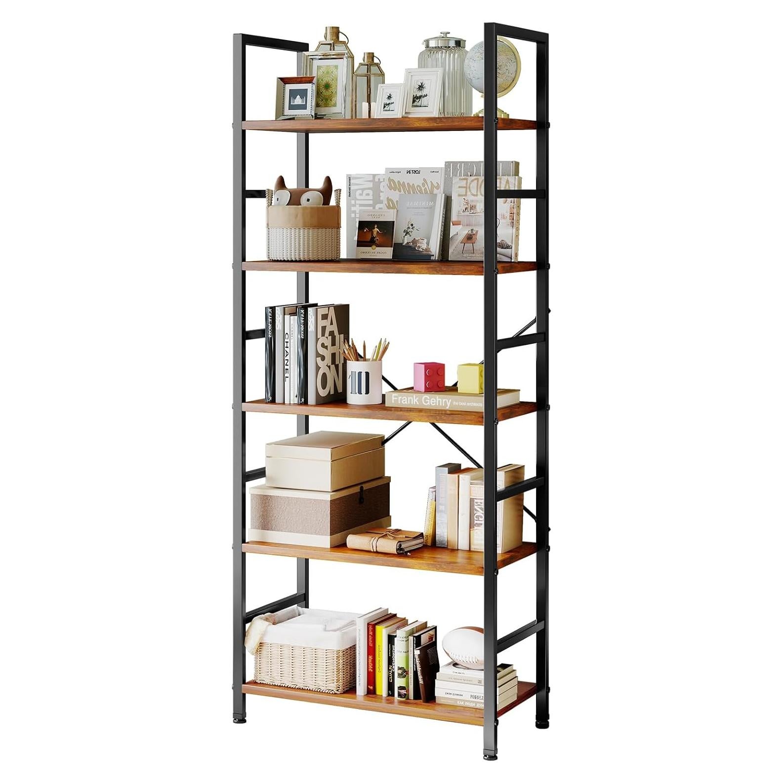 Estante Alto Sweetcrispy 5 Niveles Marrón Organizador Moderno