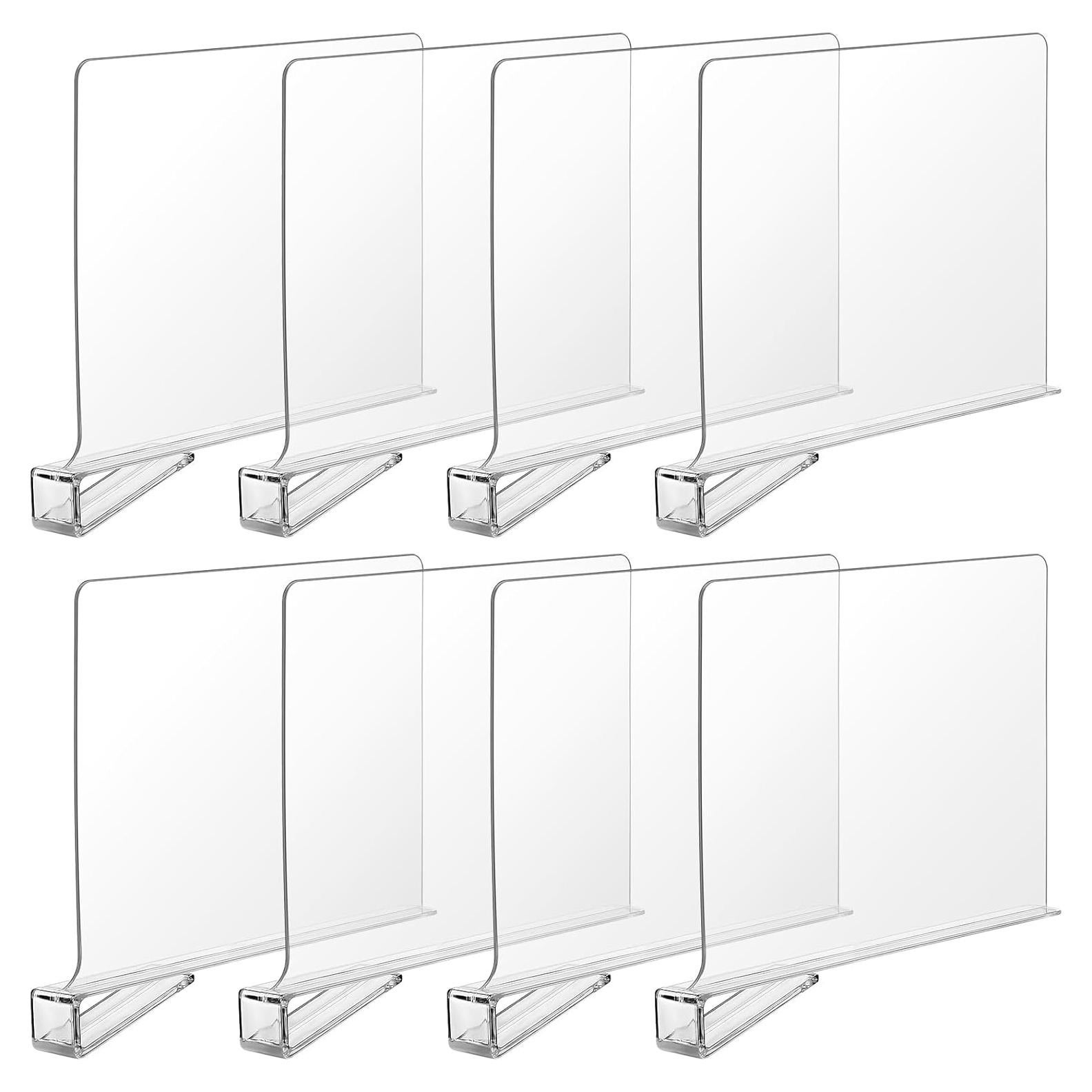 Divisores de Estante Acrílico Boao 8 Pcs 30x20 cm