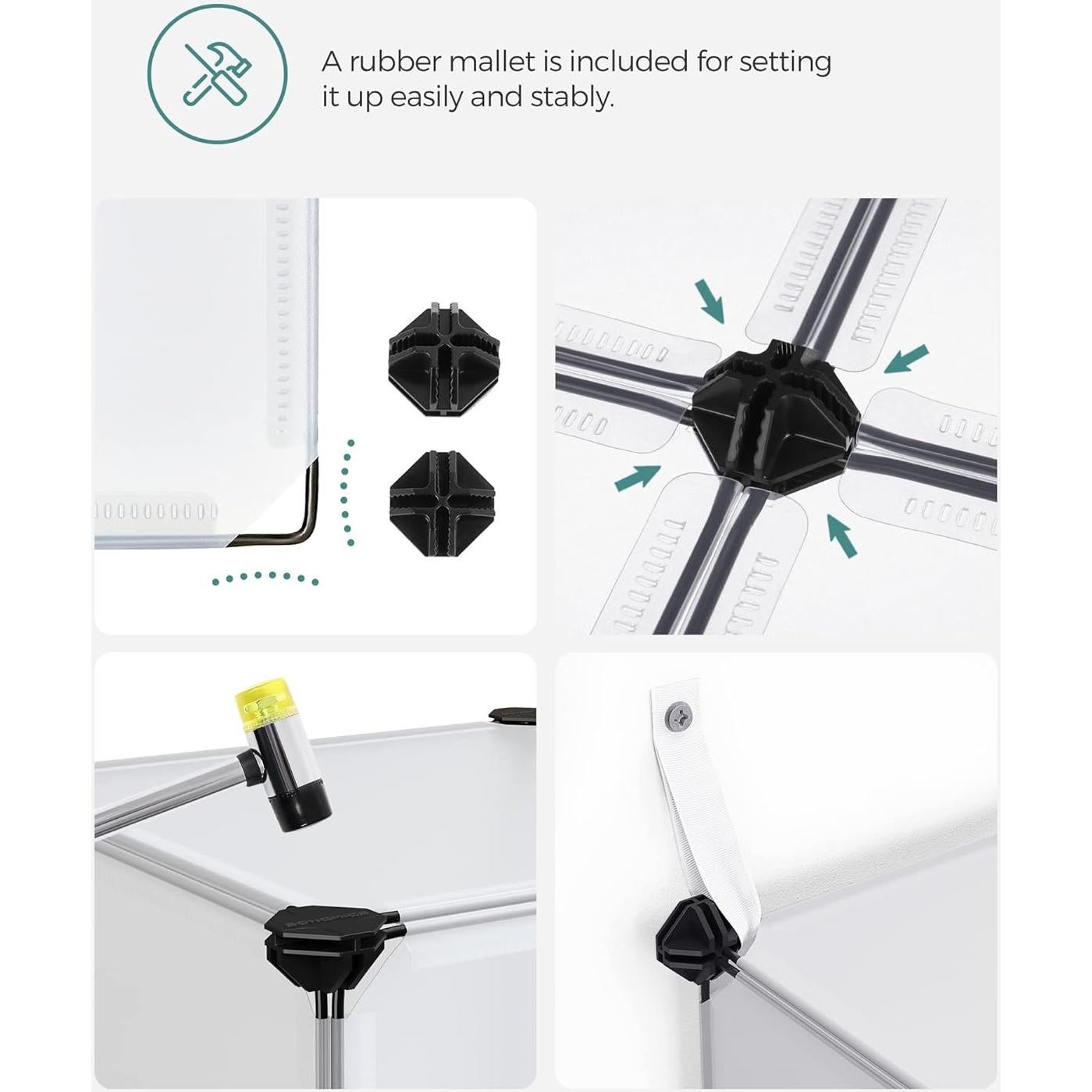 Organizador de Almacenamiento en Cubos Songmics 16 Cubos Blanco