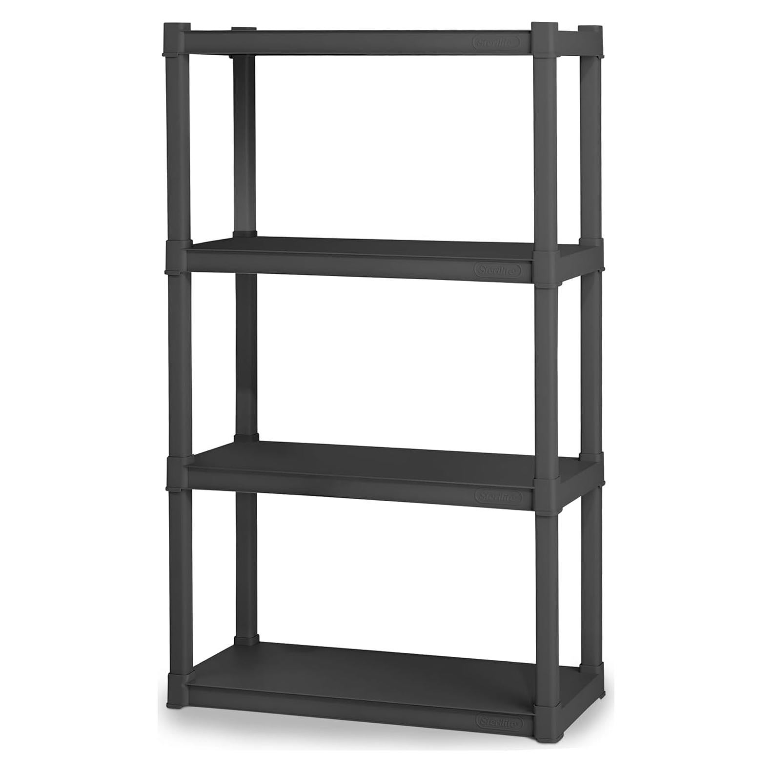 Estante de Plástico Sterilite 4 Estantes Alta Resistencia