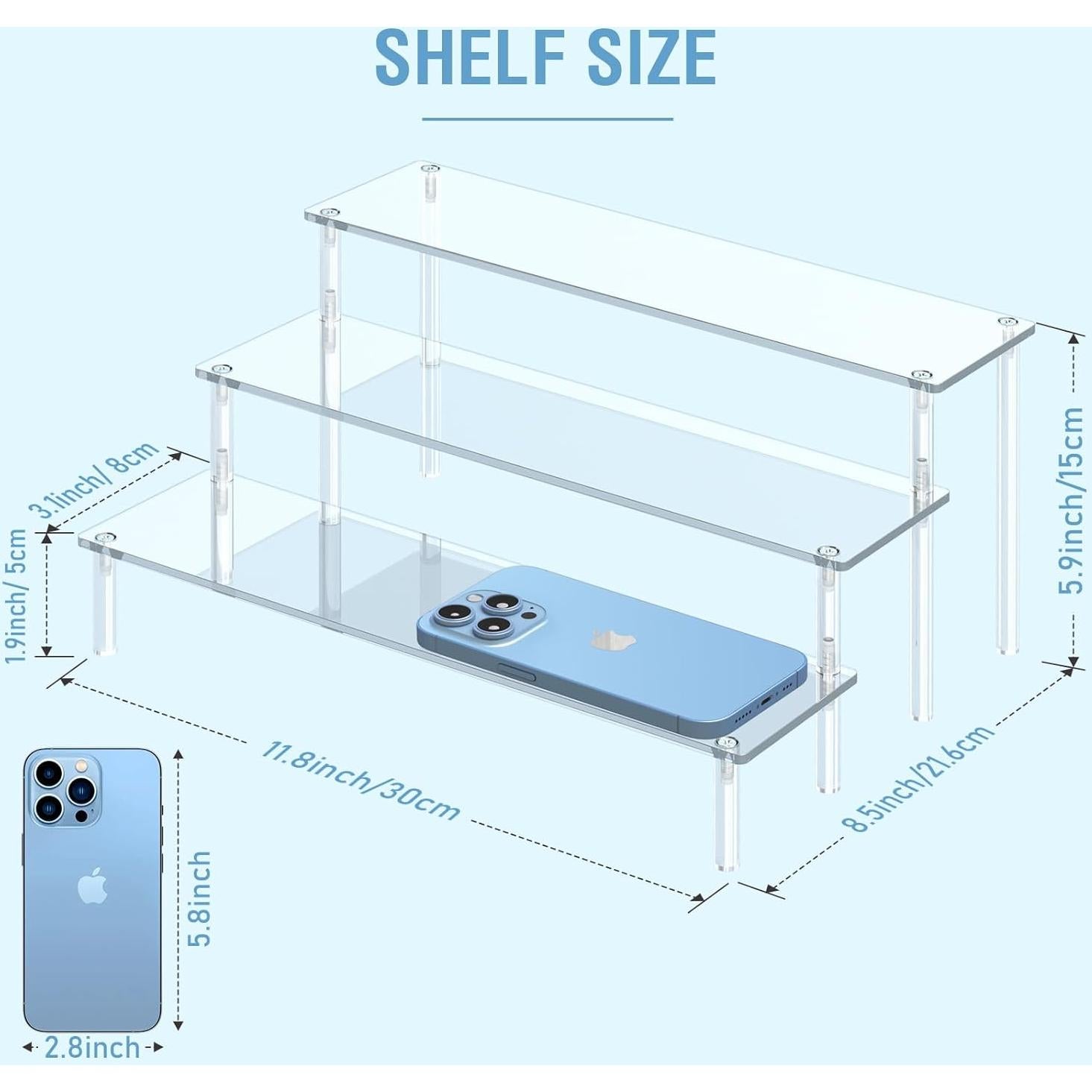 Soporte Acrílico en Riser Aredpoook 3 Niveles para Exhibición