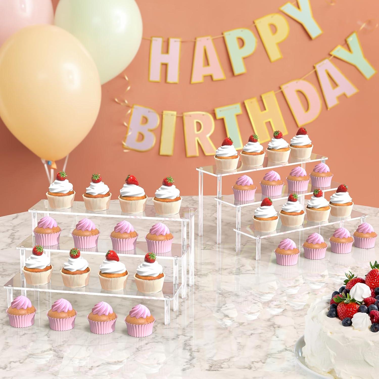 Soporte Acrílico en Riser Aredpoook 3 Niveles para Exhibición