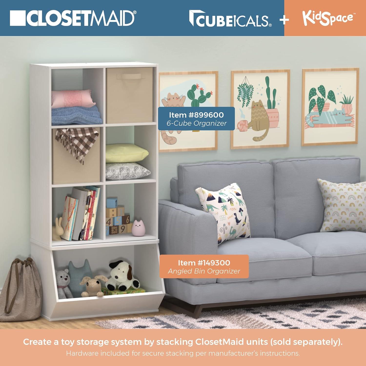 Organizador de Almacenamiento ClosetMaid Cubeicals 6 Cubos Blanco