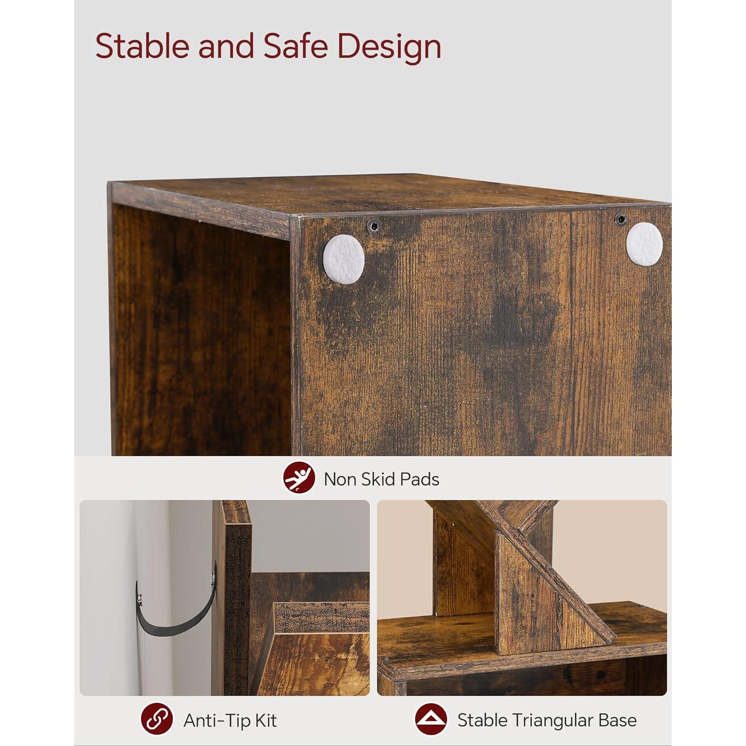 Estantería de Árbol SUNMORY 6 Niveles Marrón Rústico