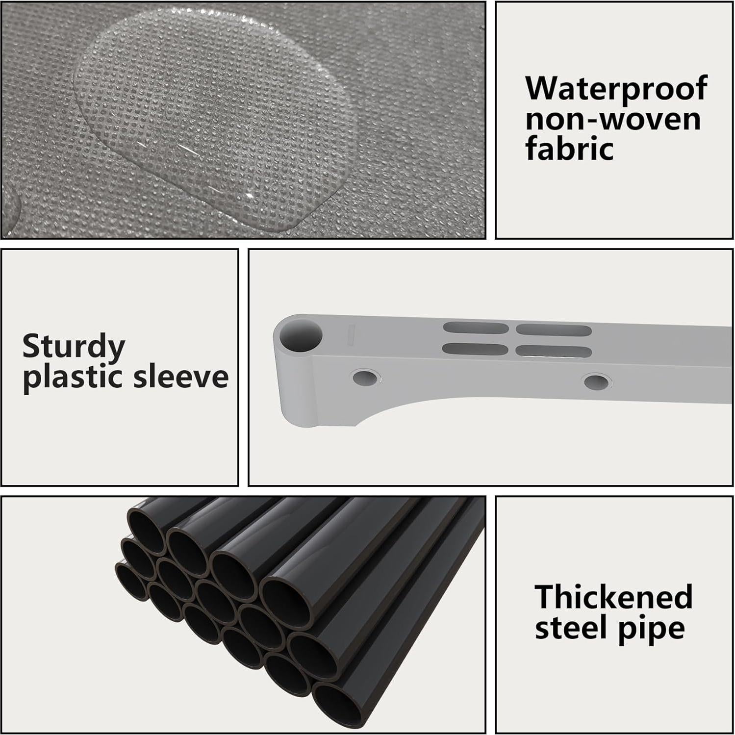 Estantería Portátil JIUYOTREE 10 Cubos Gris 80x31x156 cm