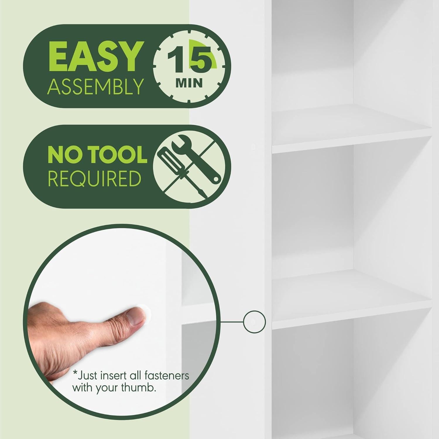 Estantería Abierta Furinno Pasir 3 Niveles Blanca