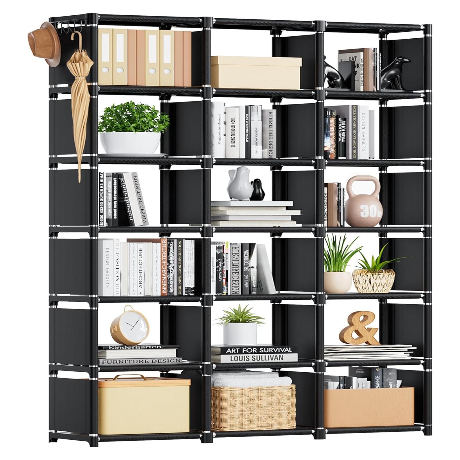 Estantería Mavivegue 18 Cubos Negro Organizador DIY