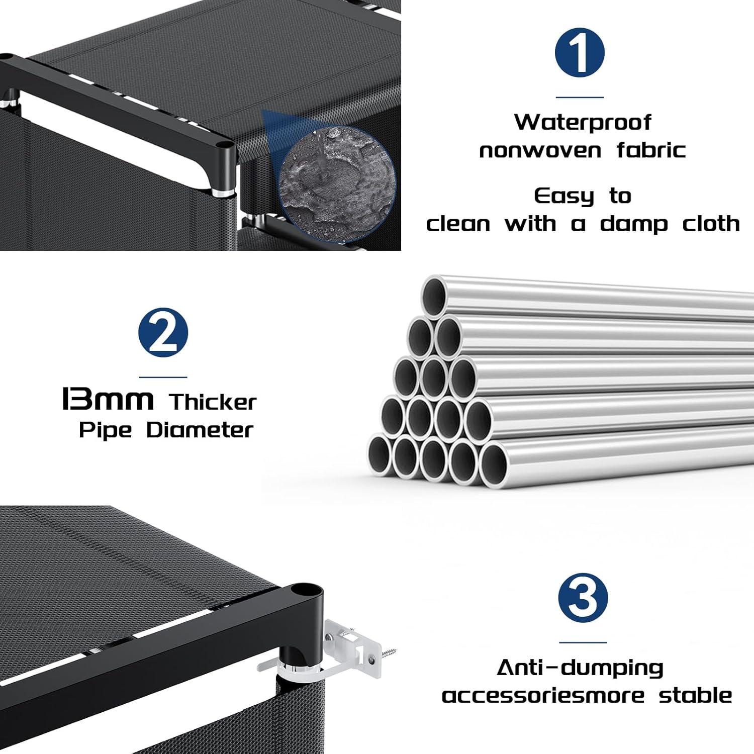 Estantería Mavivegue 18 Cubos Negro Organizador DIY