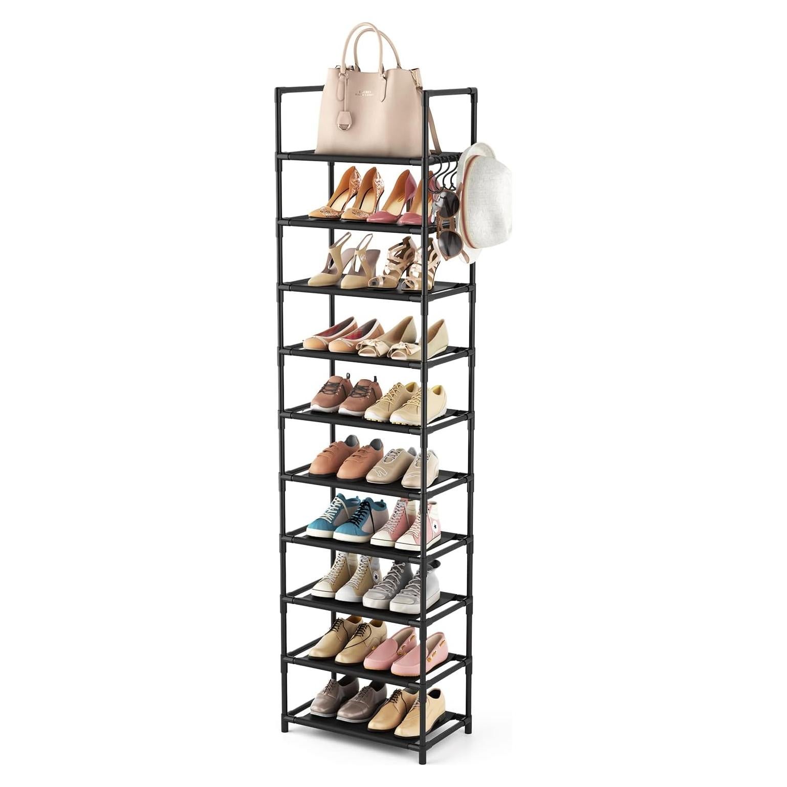 Organizador de Zapatos Alto LANTEFUL 10 Niveles 20-25 Pares Negro