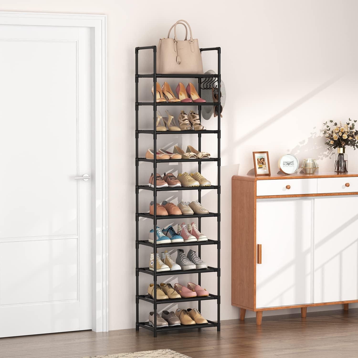 Organizador de Zapatos Alto LANTEFUL 10 Niveles 20-25 Pares Negro