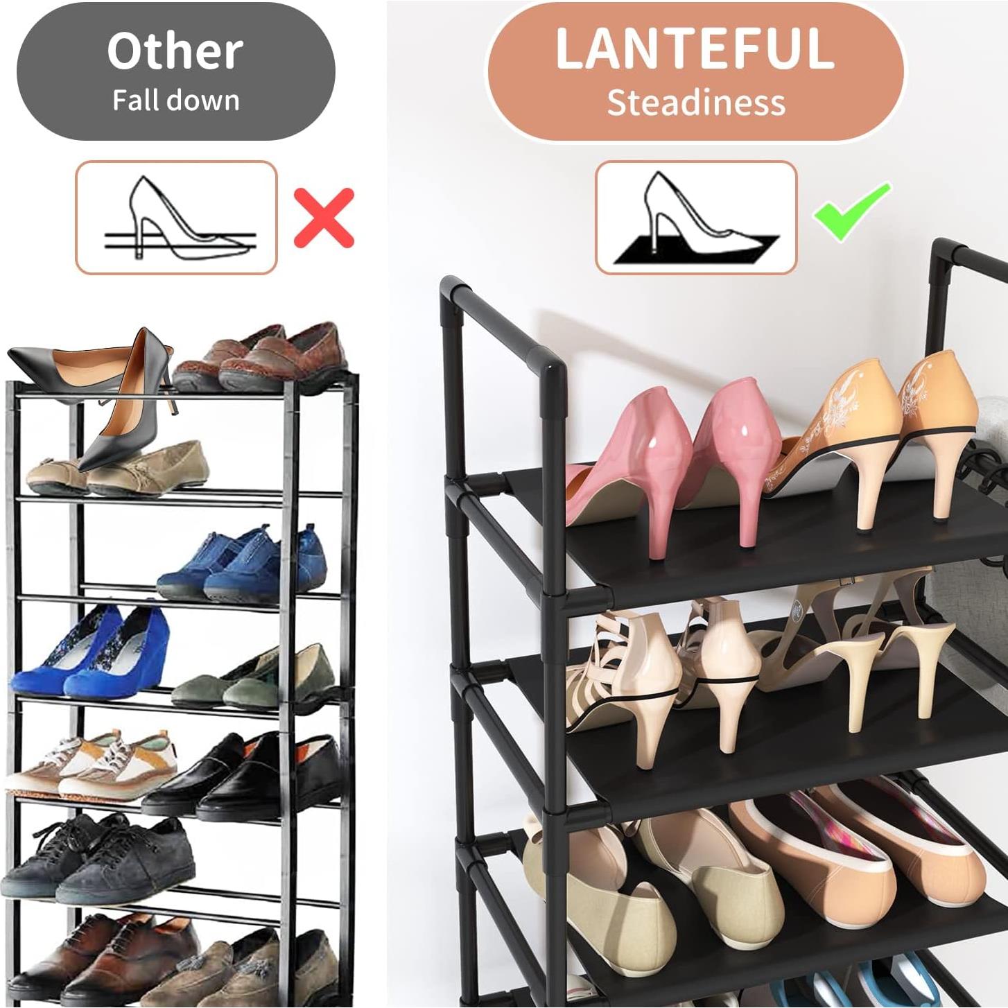 Organizador de Zapatos Alto LANTEFUL 10 Niveles 20-25 Pares Negro