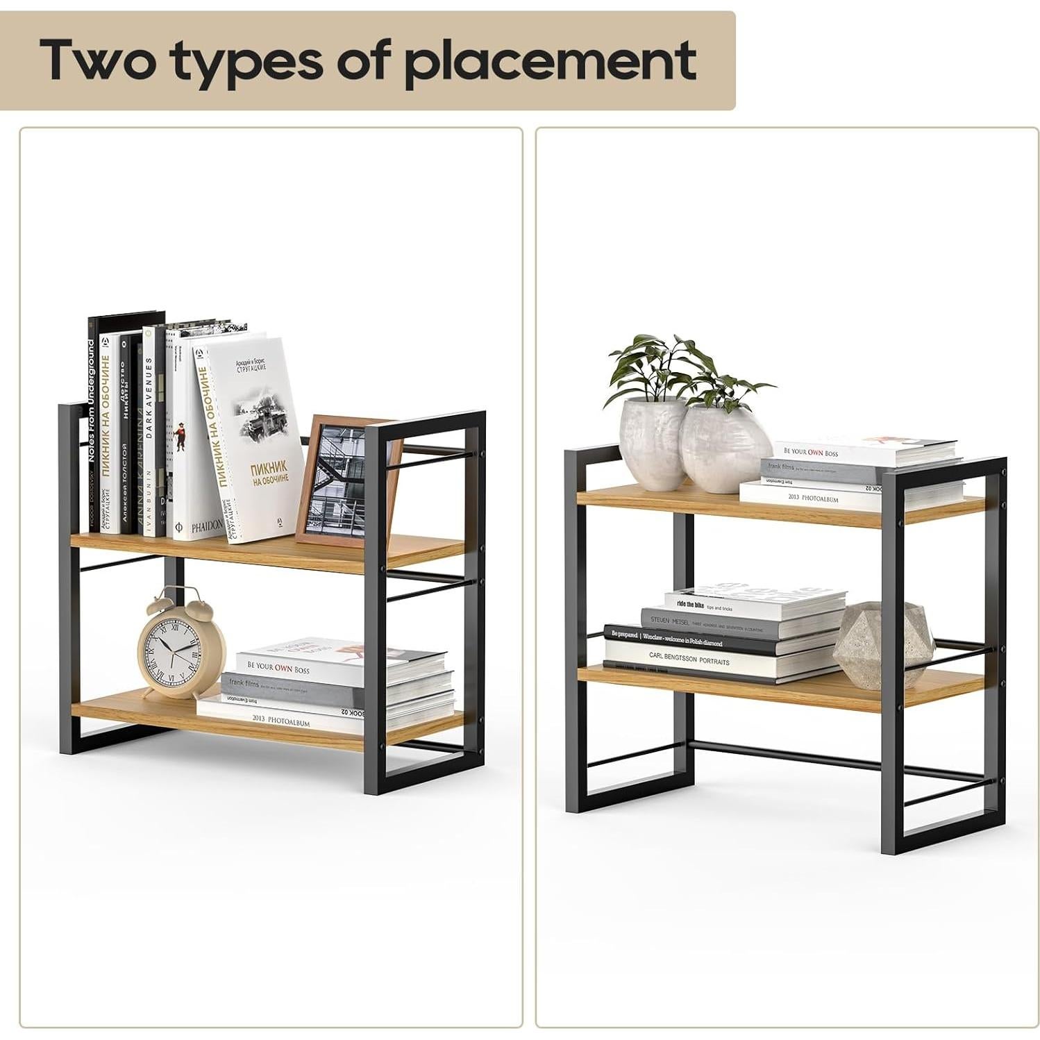 Organizador de Estante de Escritorio ART-GIFTREE Negro 2 Niveles